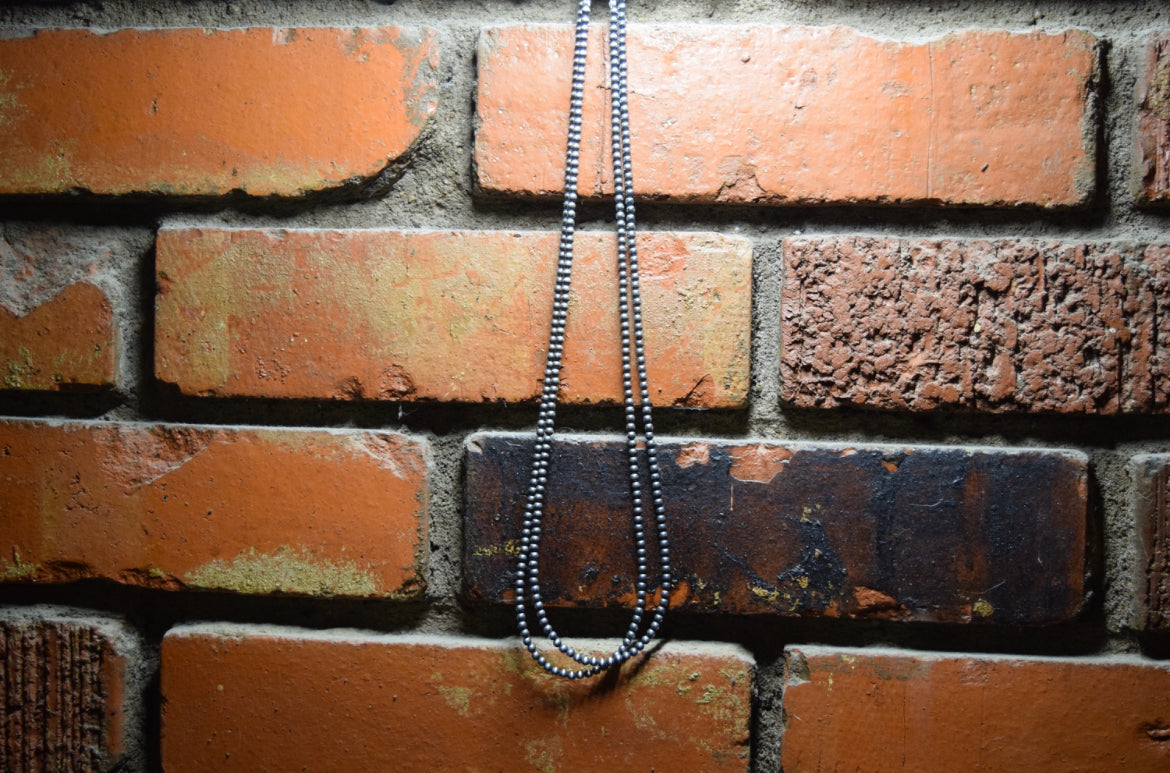 Sterling Silver 3mm Navajo Pearls 20”