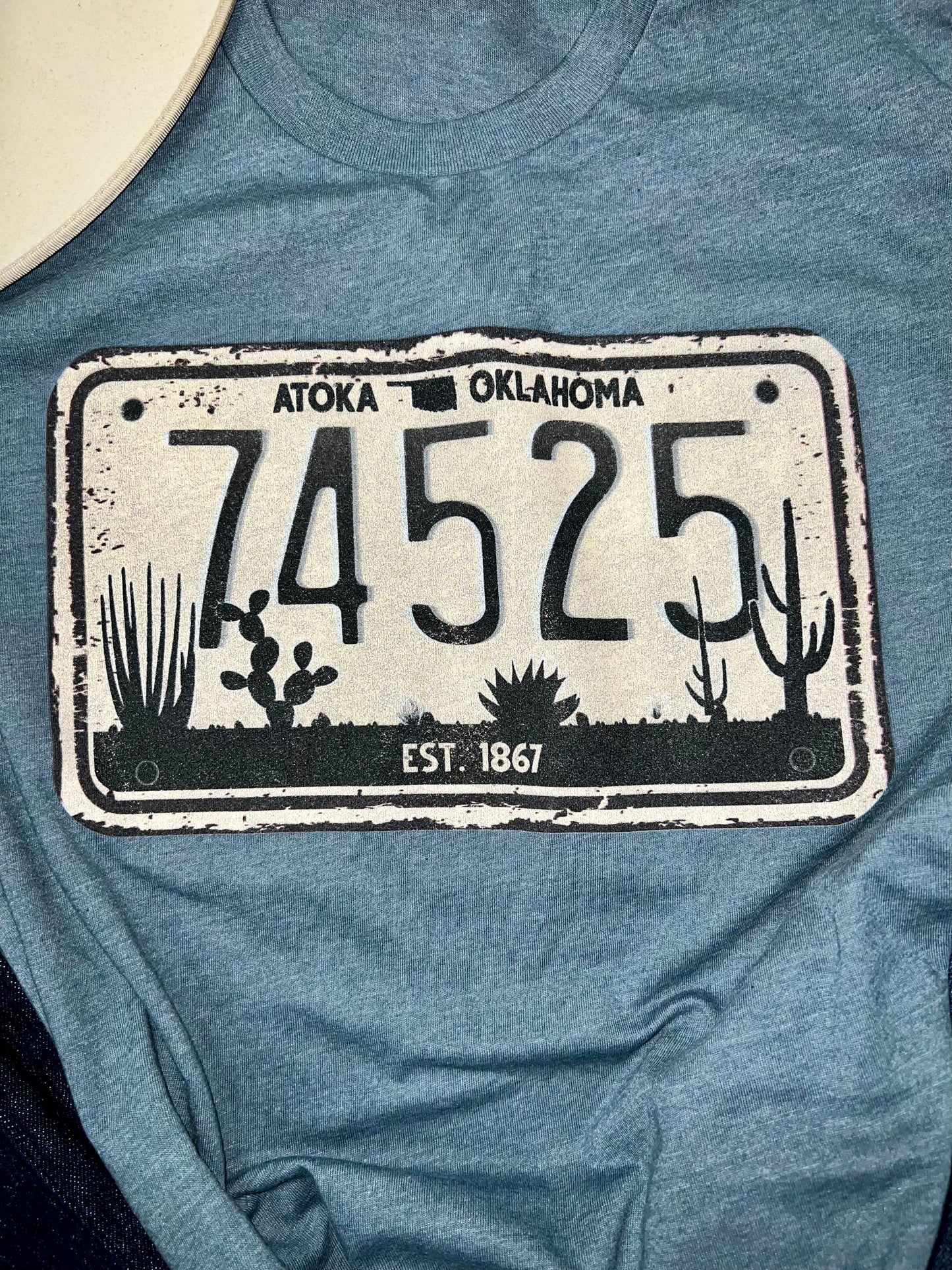 Atoka Zip License Plate Tee