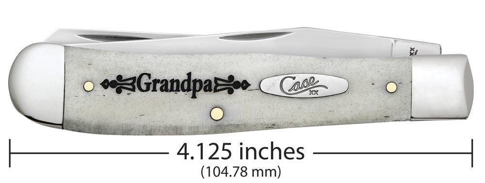 Grandpa Gift Tin Embellished Smooth Natural Bone Trapper (10373)