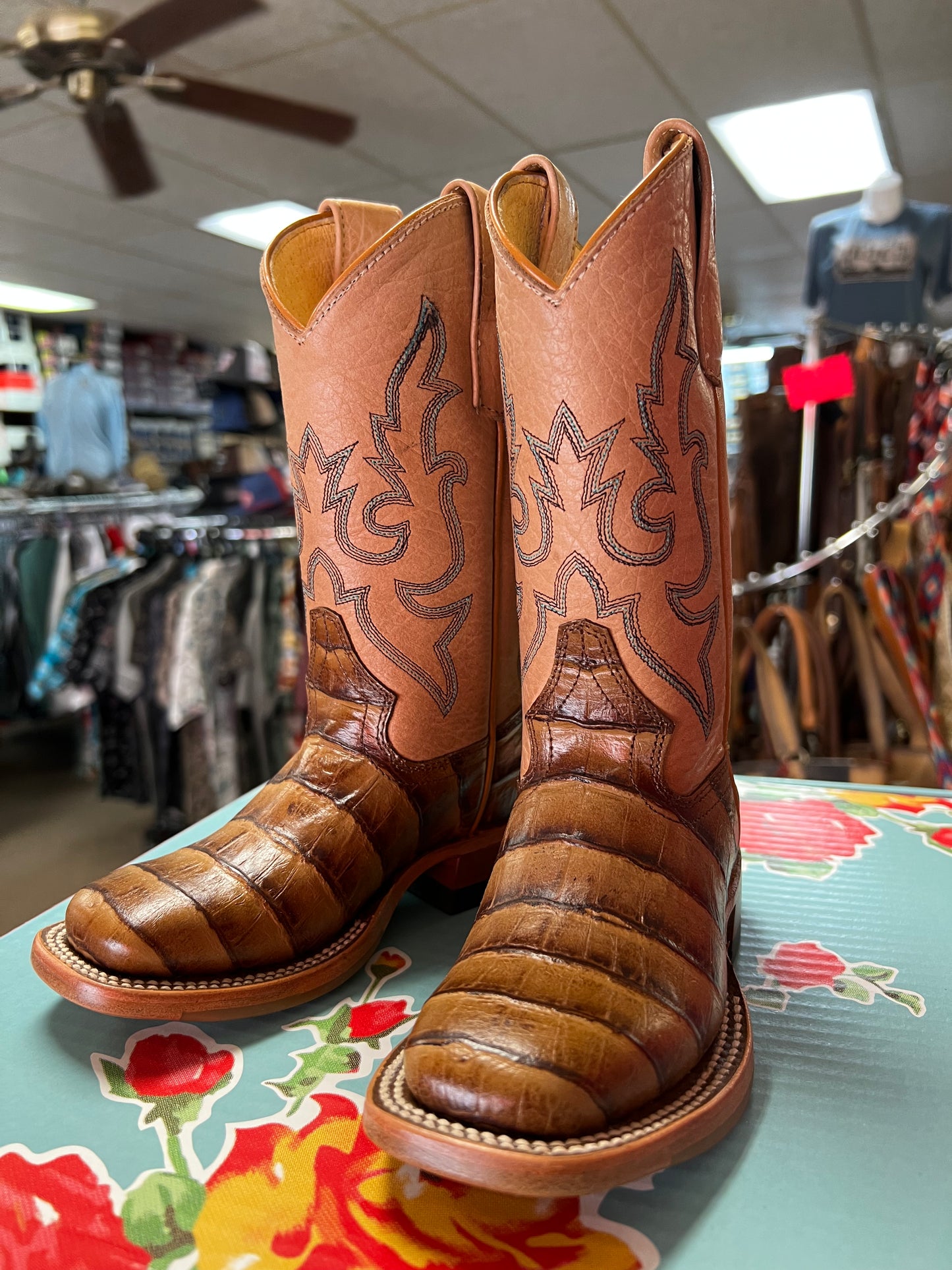 Macie Bean Caiman Print Boots (MK9158)