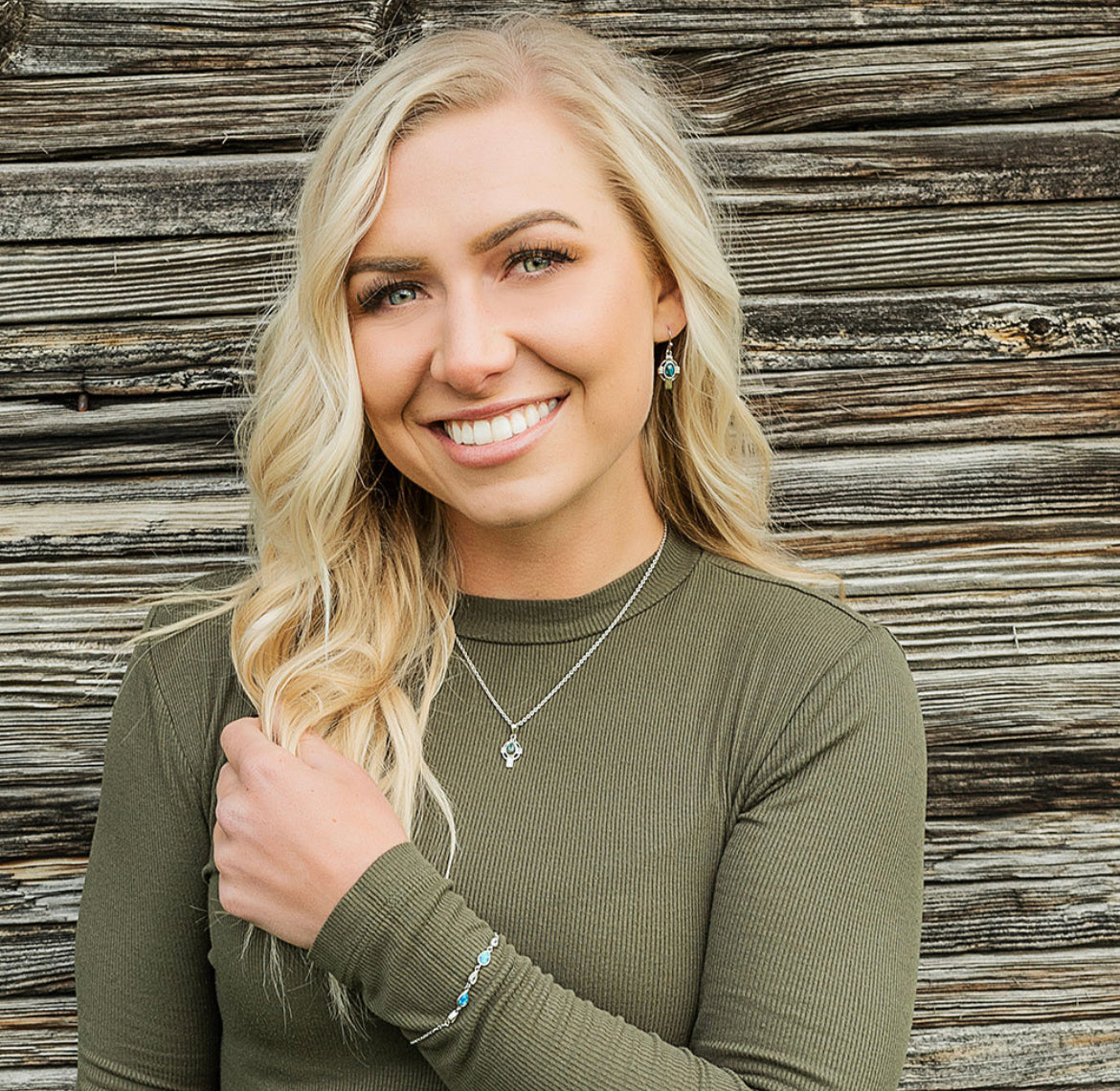 Easter Cross Turquoise Jewelry Set