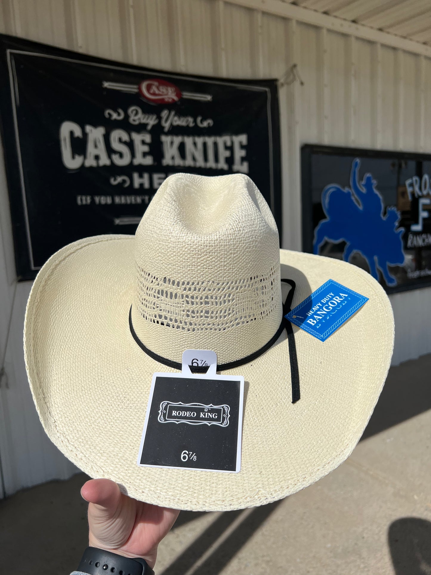 Rodeo King Quenten Heavy Duty Bangora Natural Straw Hat