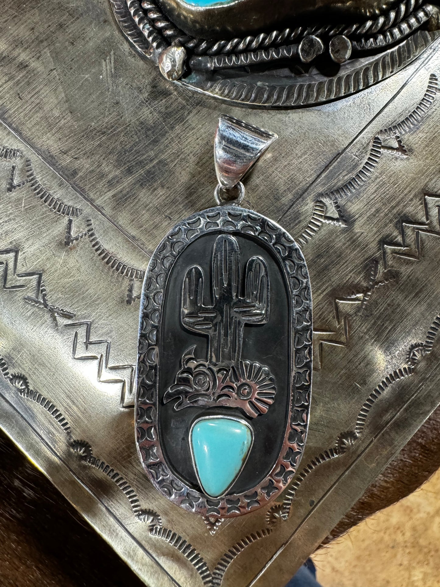 Cactus Turquoise Pendant