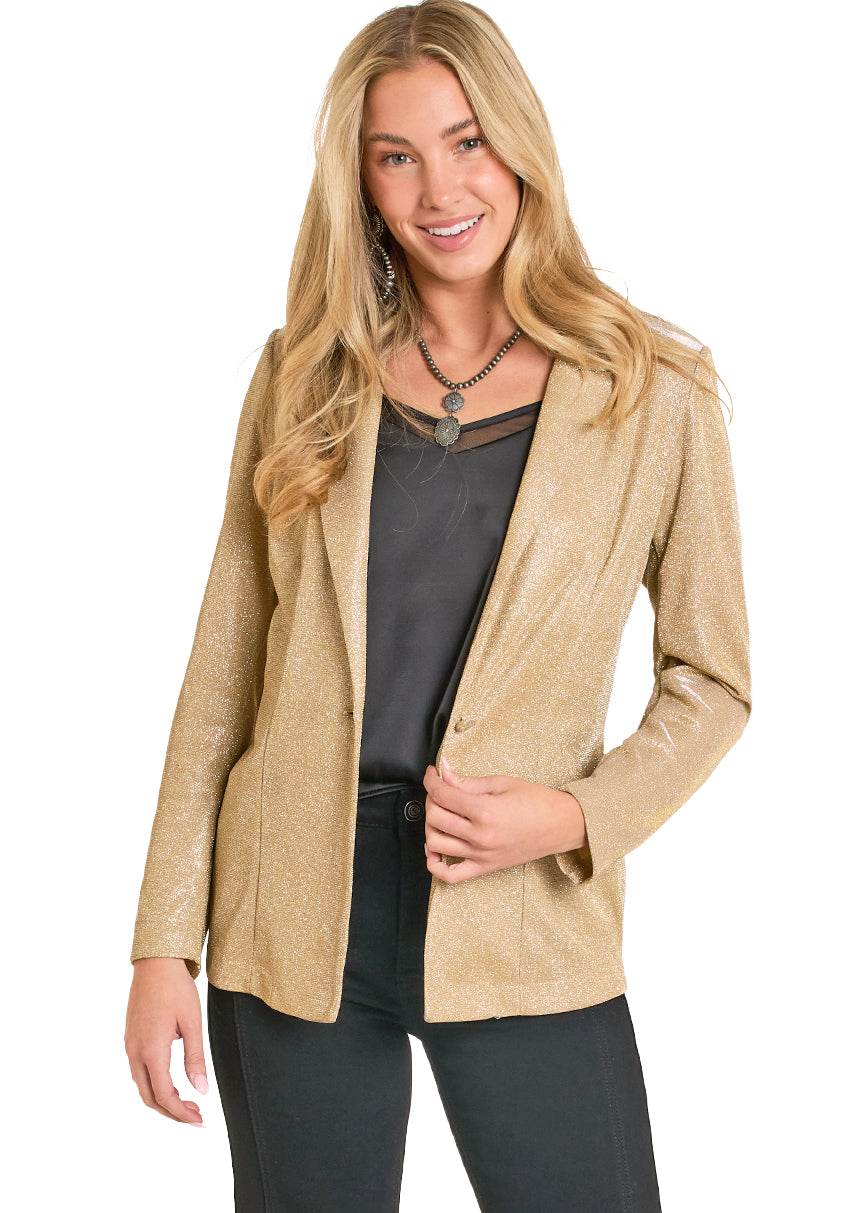Gold Glitter Blazer