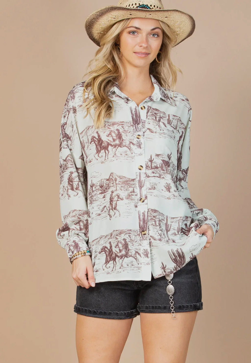 Vintage Cowboy Button Up