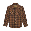 Wrangler Boys Brown Plaid Shirt (8081)