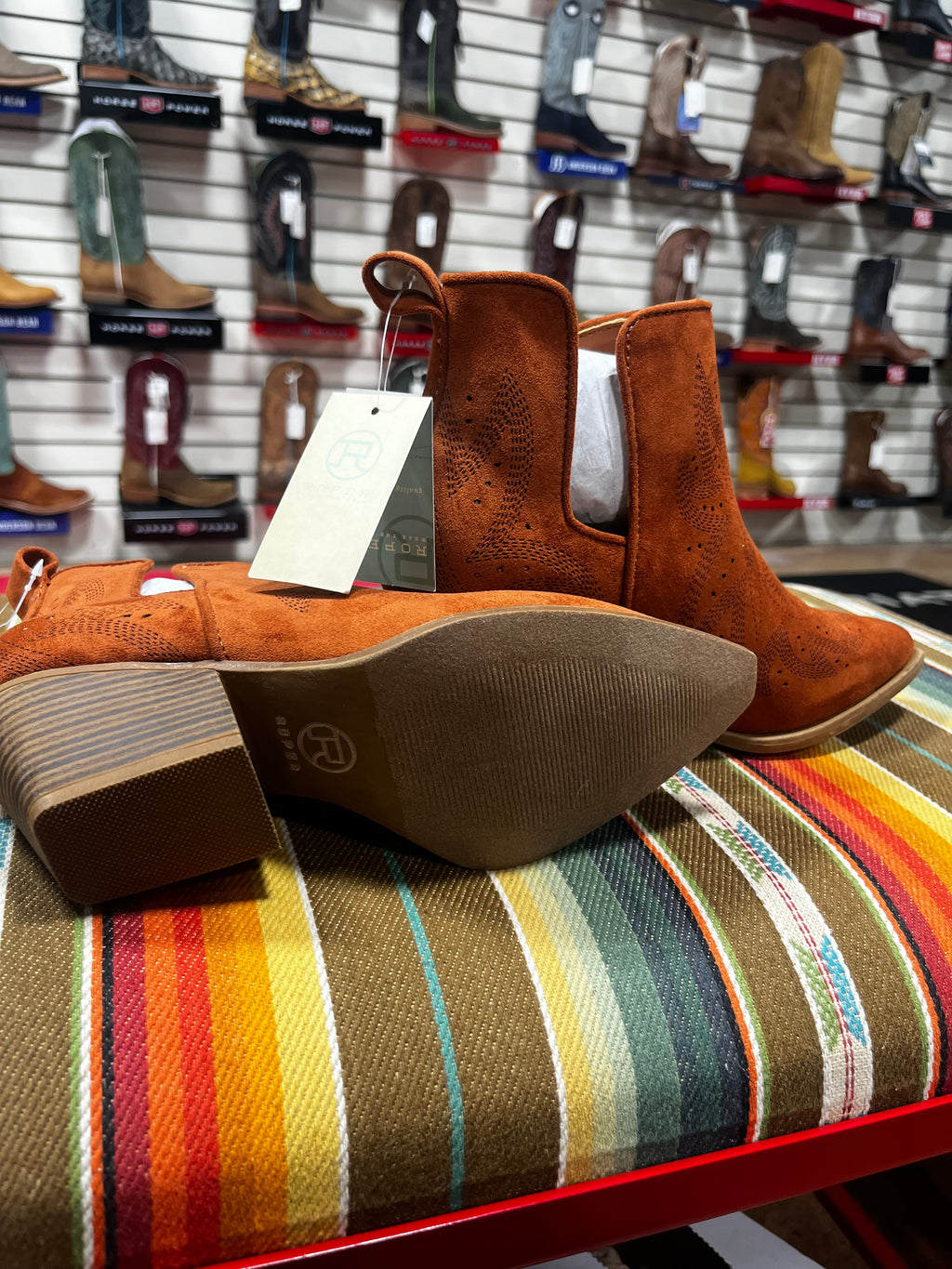 Burnt Orange Booties