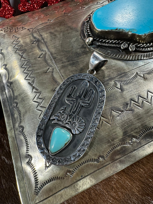 Cactus Turquoise Pendant