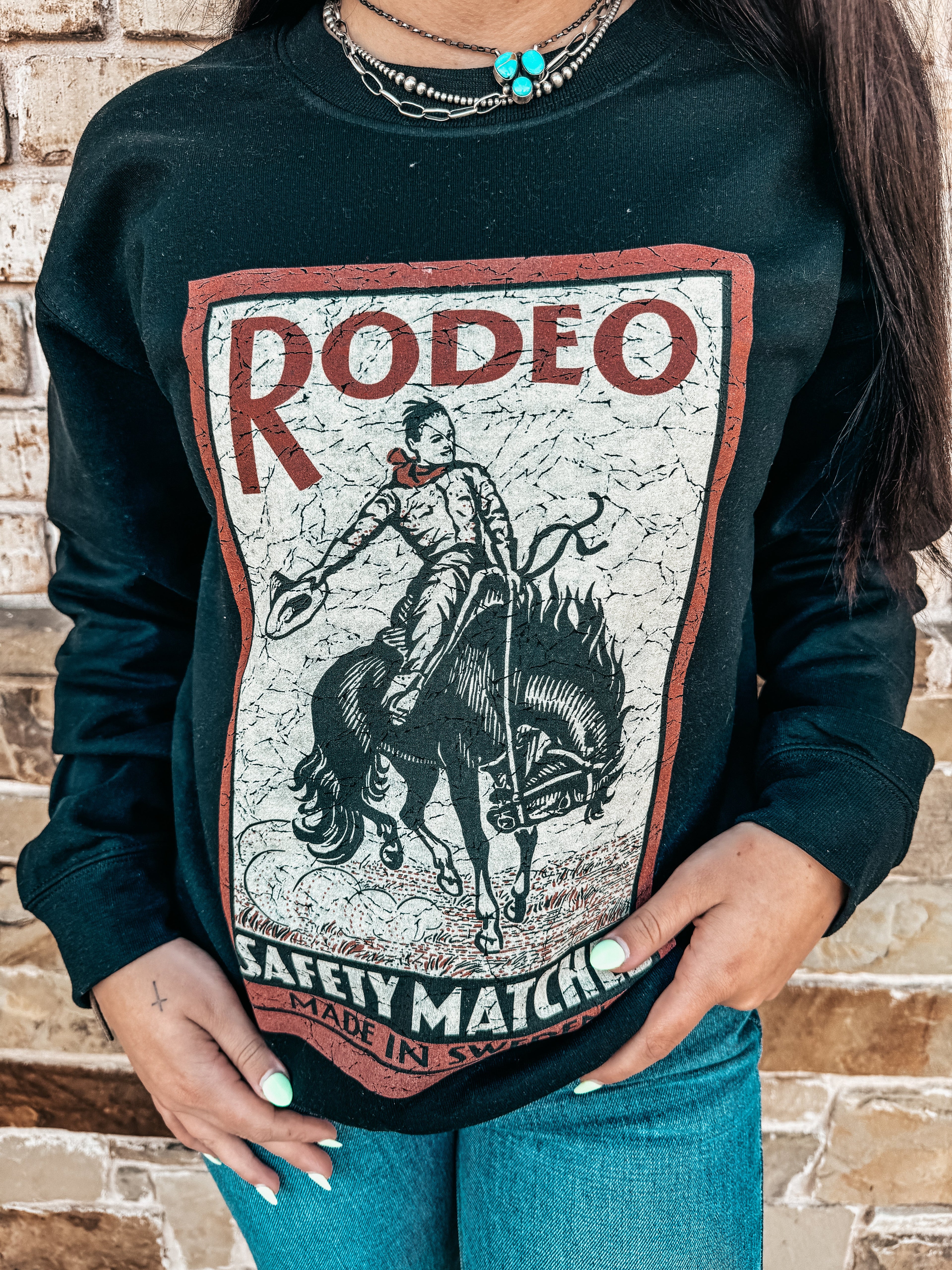Safety Matches Rodeo Design Sweatshirt