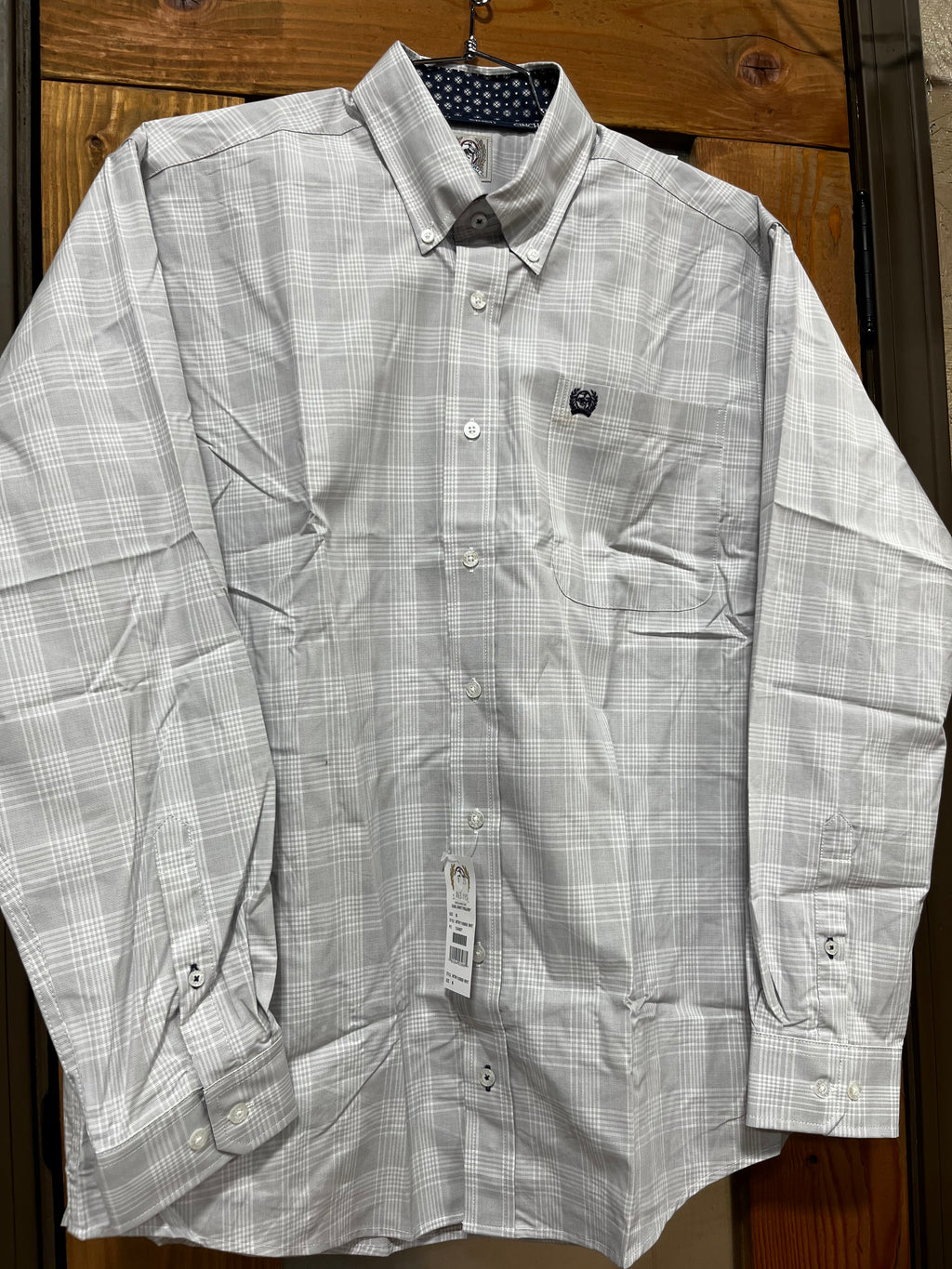 Grey Plaid LS Shirt