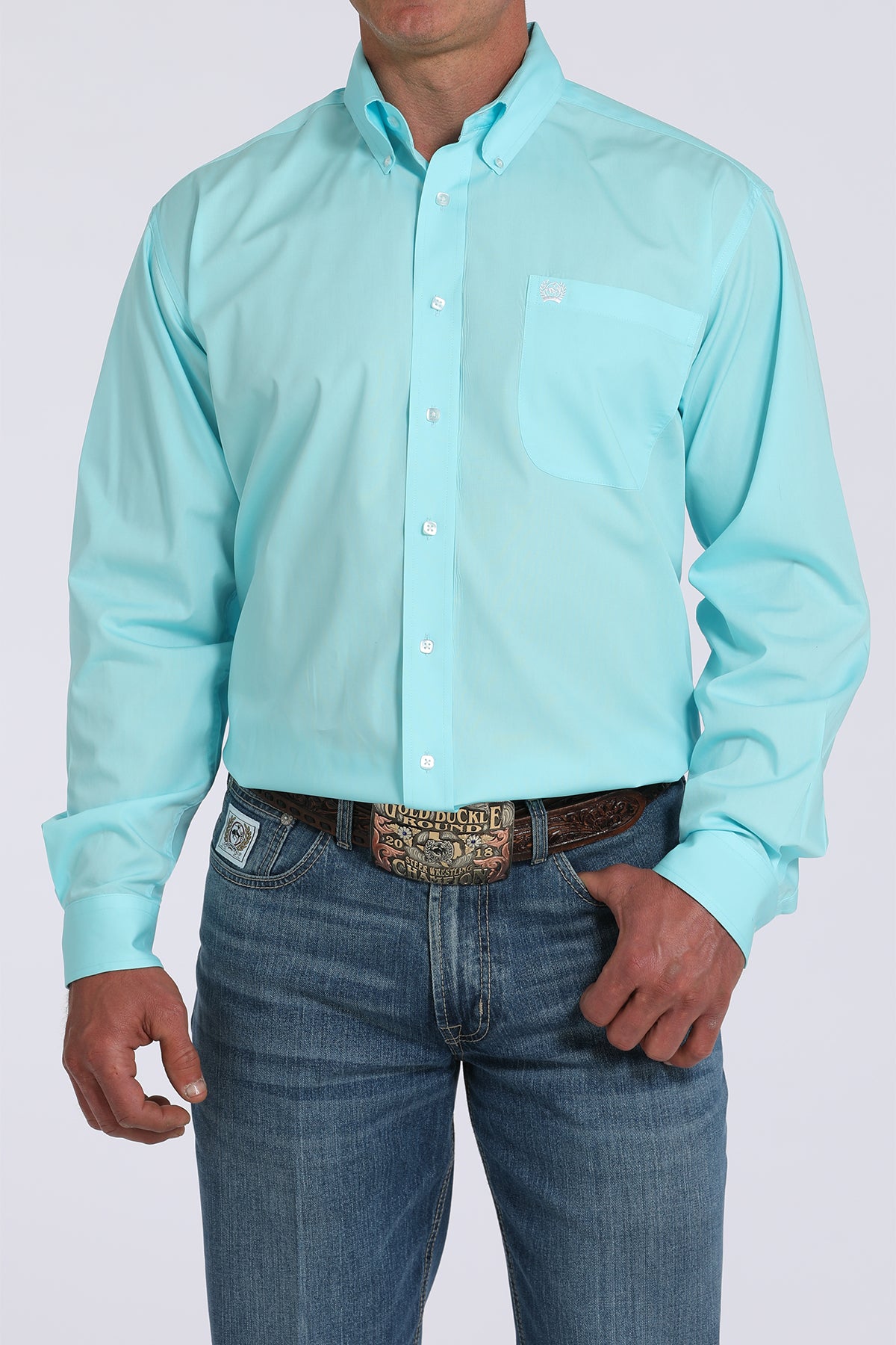 Cinch Men’s Solid Turquoise Shirt (5923)