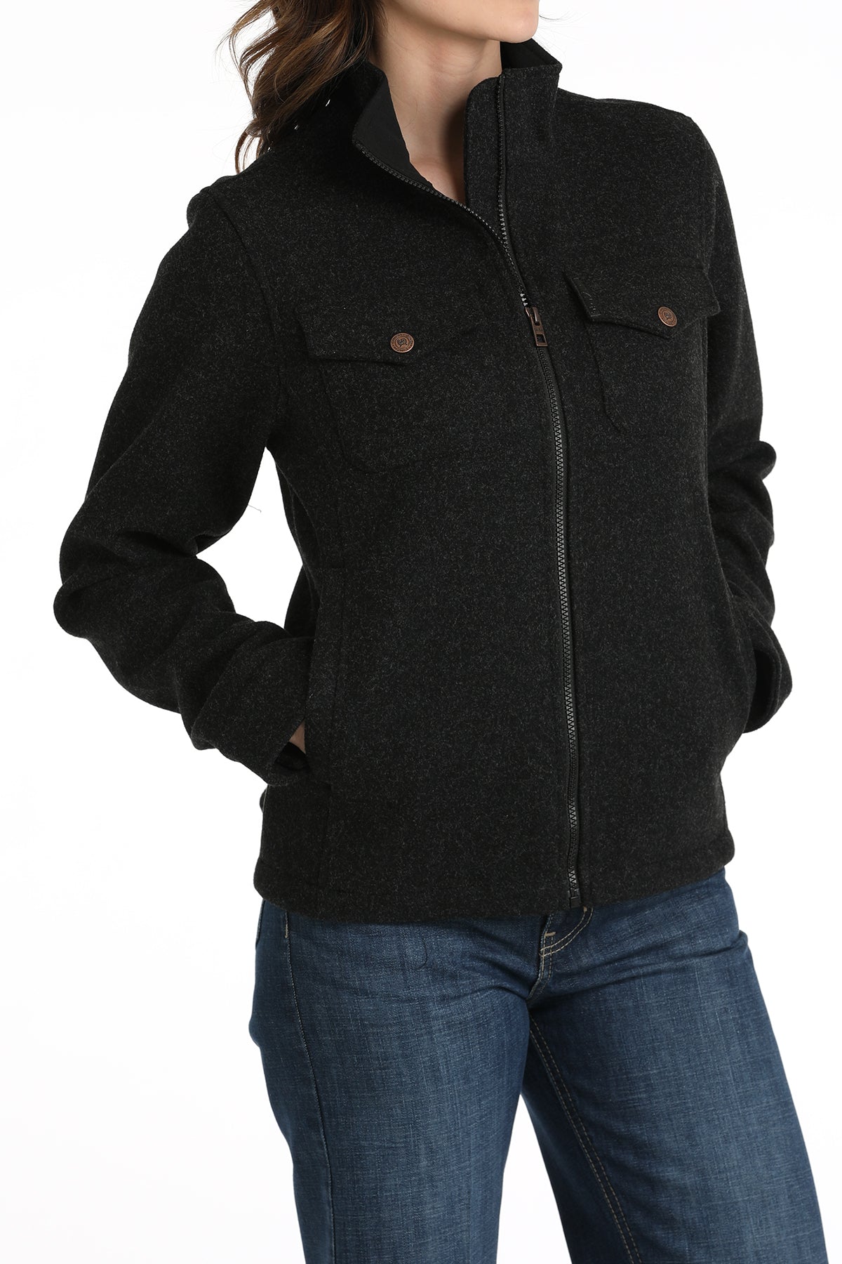 Women’s Black Shirt Jacket (4001)