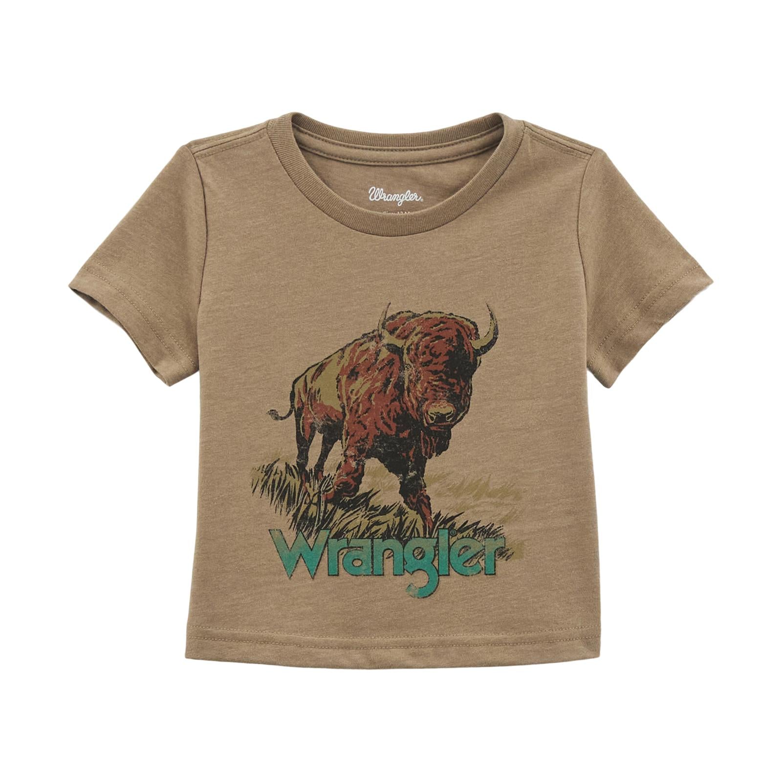 Wrangler® Baby Boy Graphic Short Sleeve Shirt - Desert Taupe Heather