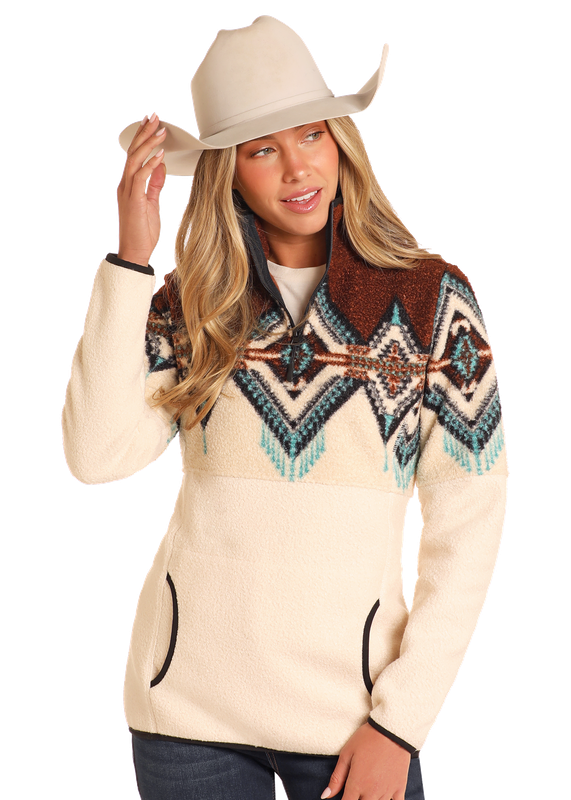 Women’s Border Berber Pullover (4069)