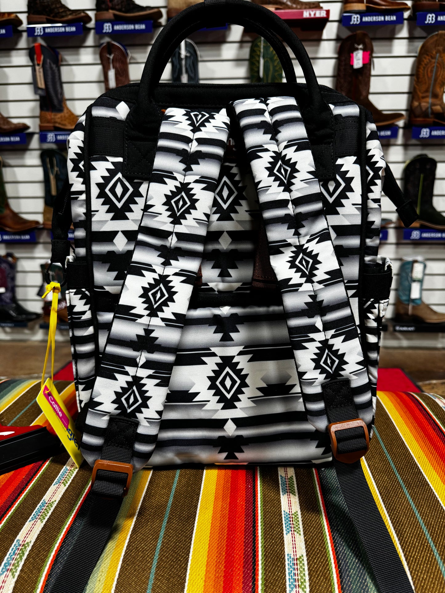 Wrangler Black Aztec Backpack