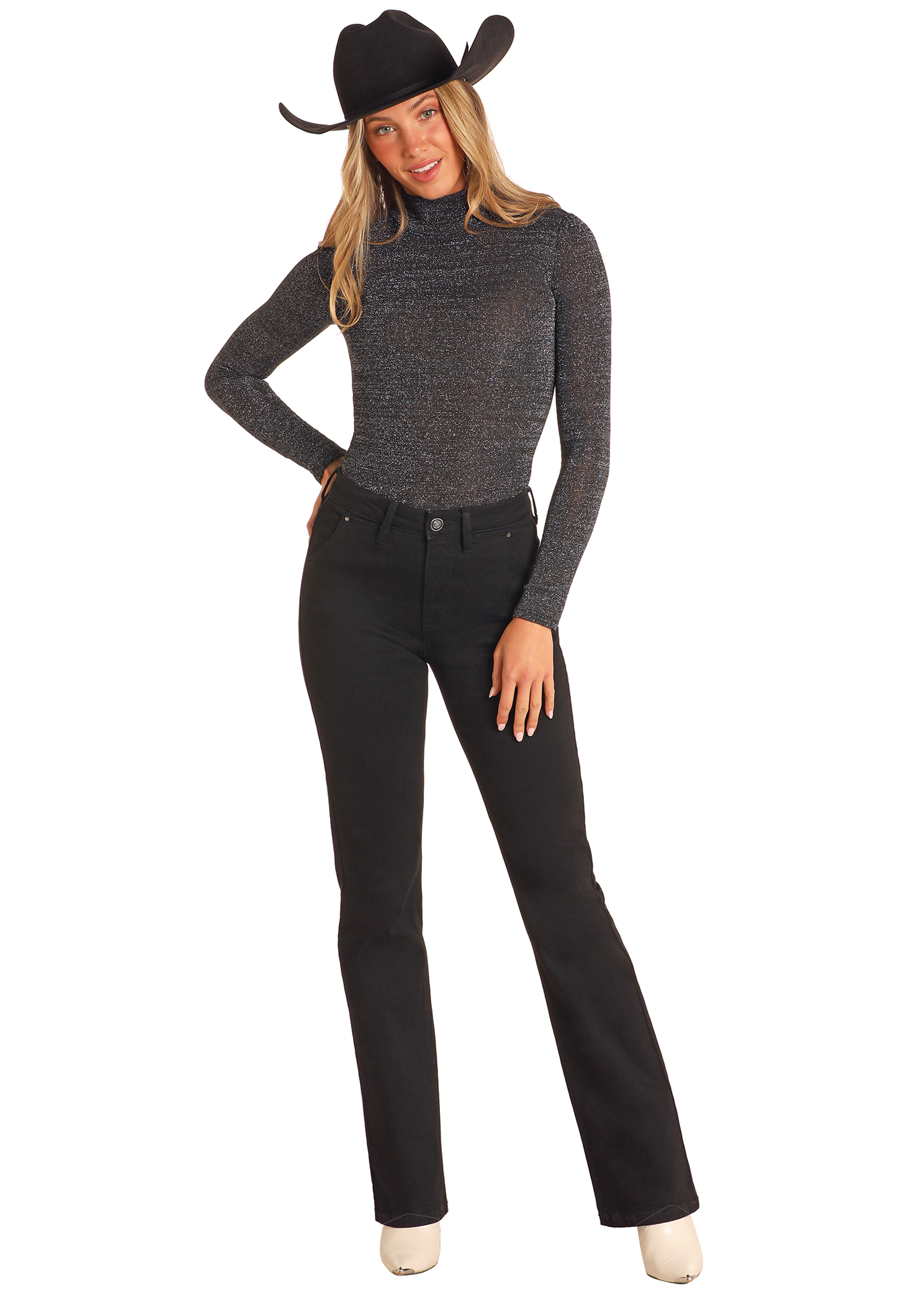 Lurex Turtleneck Top