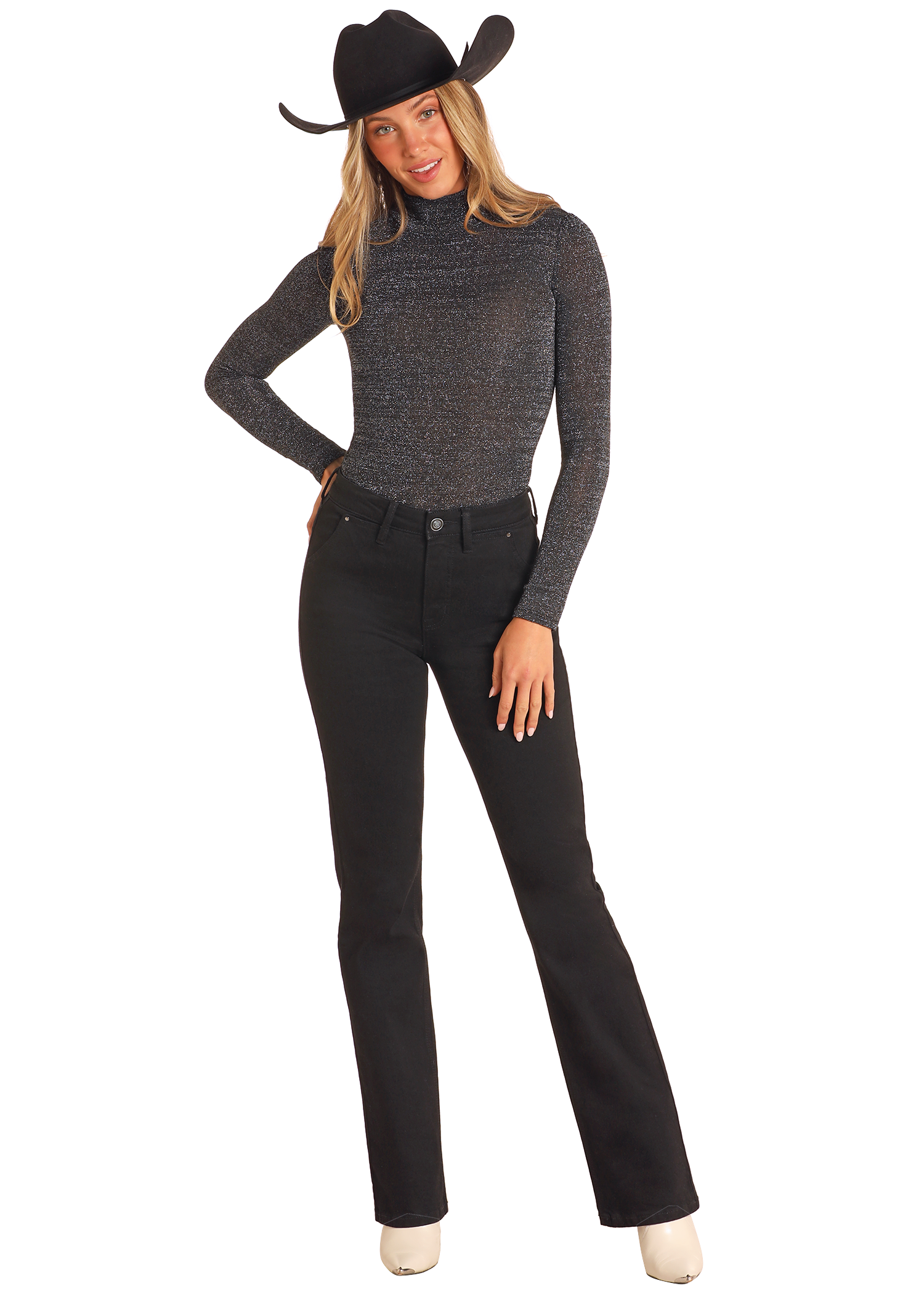 Lurex Turtleneck Top