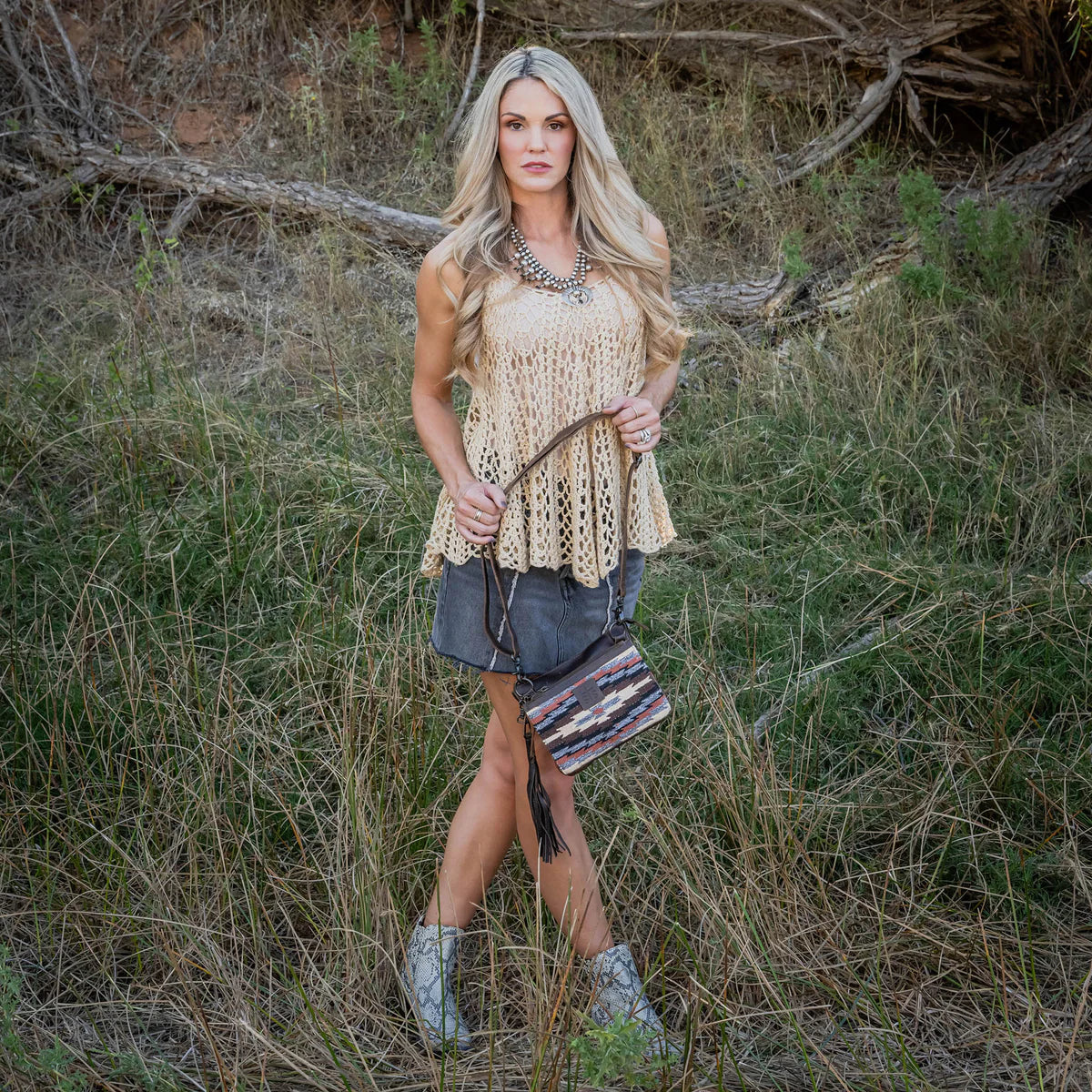 Guadalupe Serape Lily Crossbody