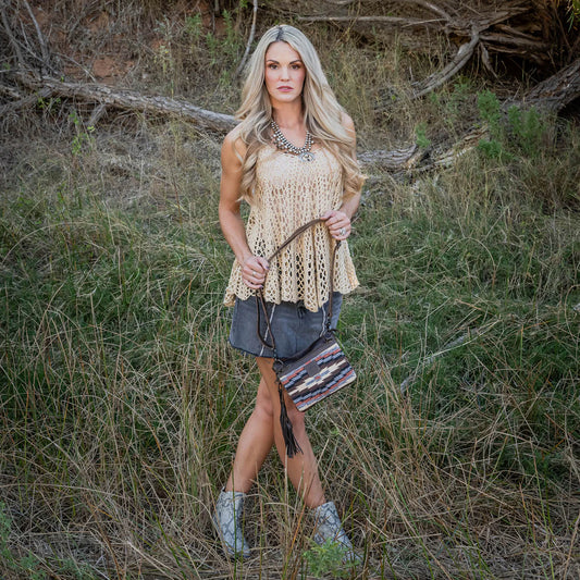 Guadalupe Serape Lily Crossbody