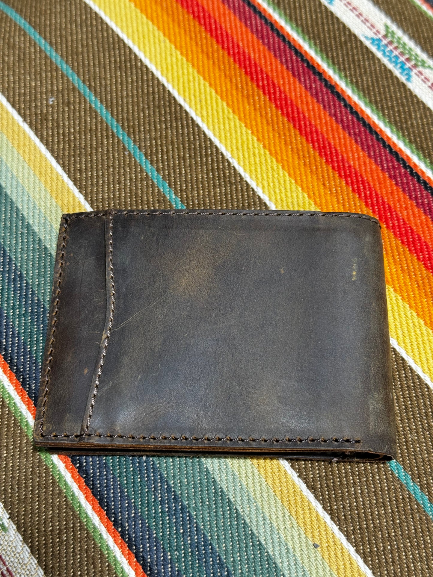 Red Dirt Hat Plain Leather Bifold Wallet (81w3)