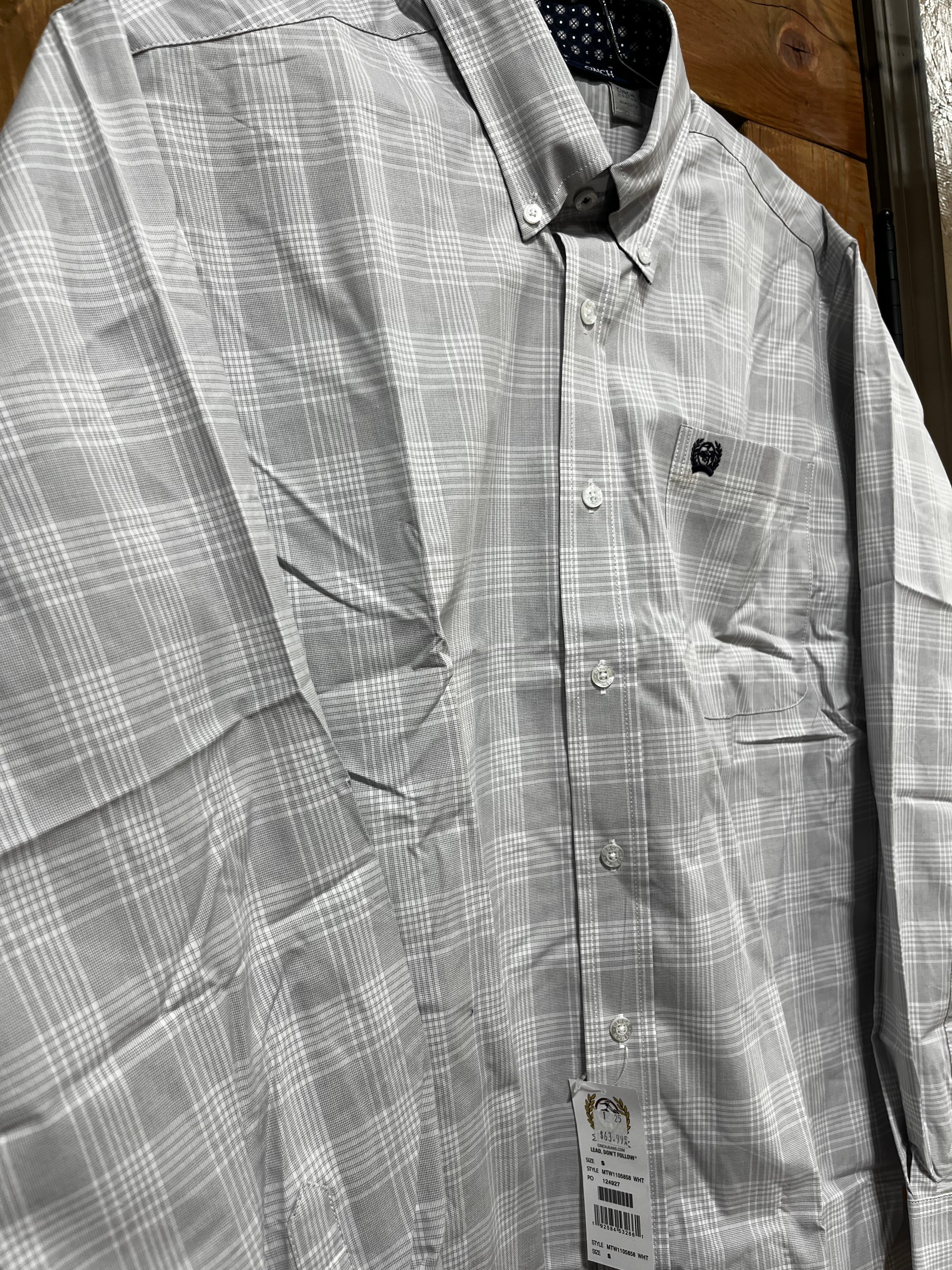 Grey Plaid LS Shirt