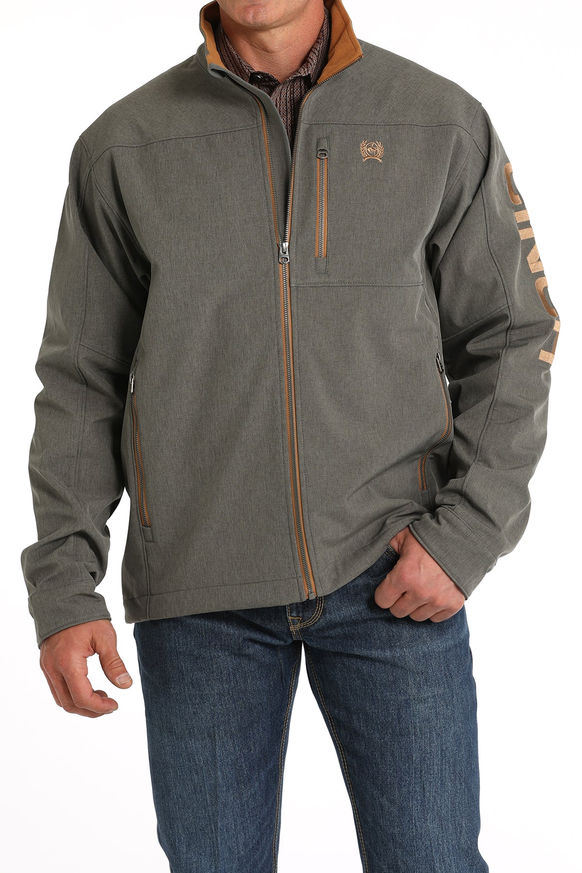 Cinch Grey/ Brown Jacket (3006)