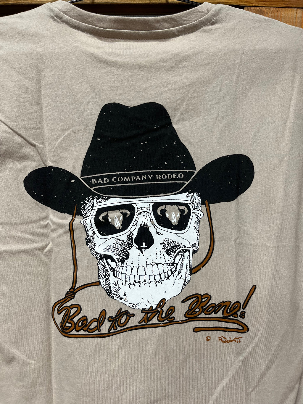 Bad Company Rodeo Bad To The Bone Tan Tee