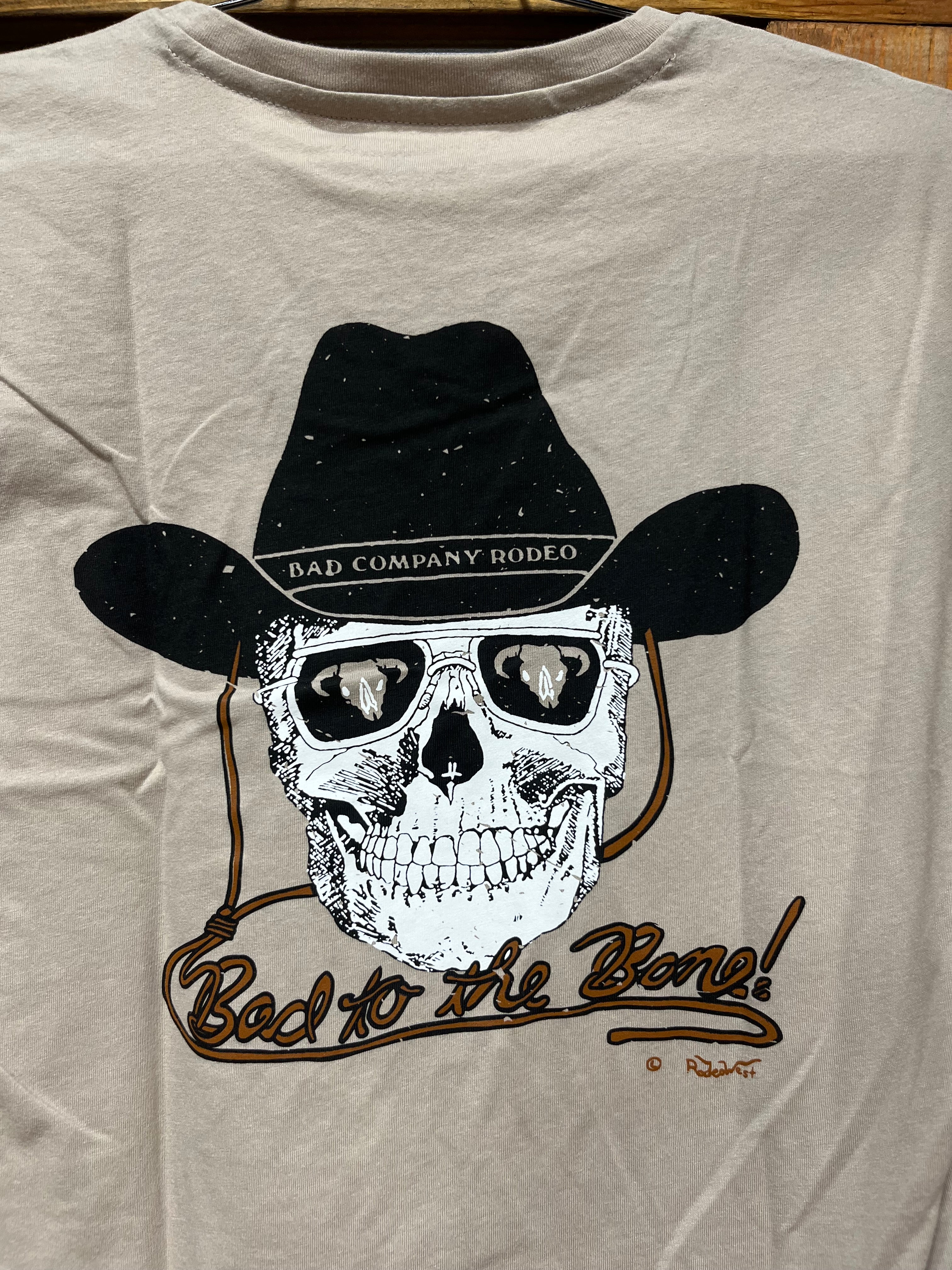 Bad Company Rodeo Bad To The Bone Tan Tee