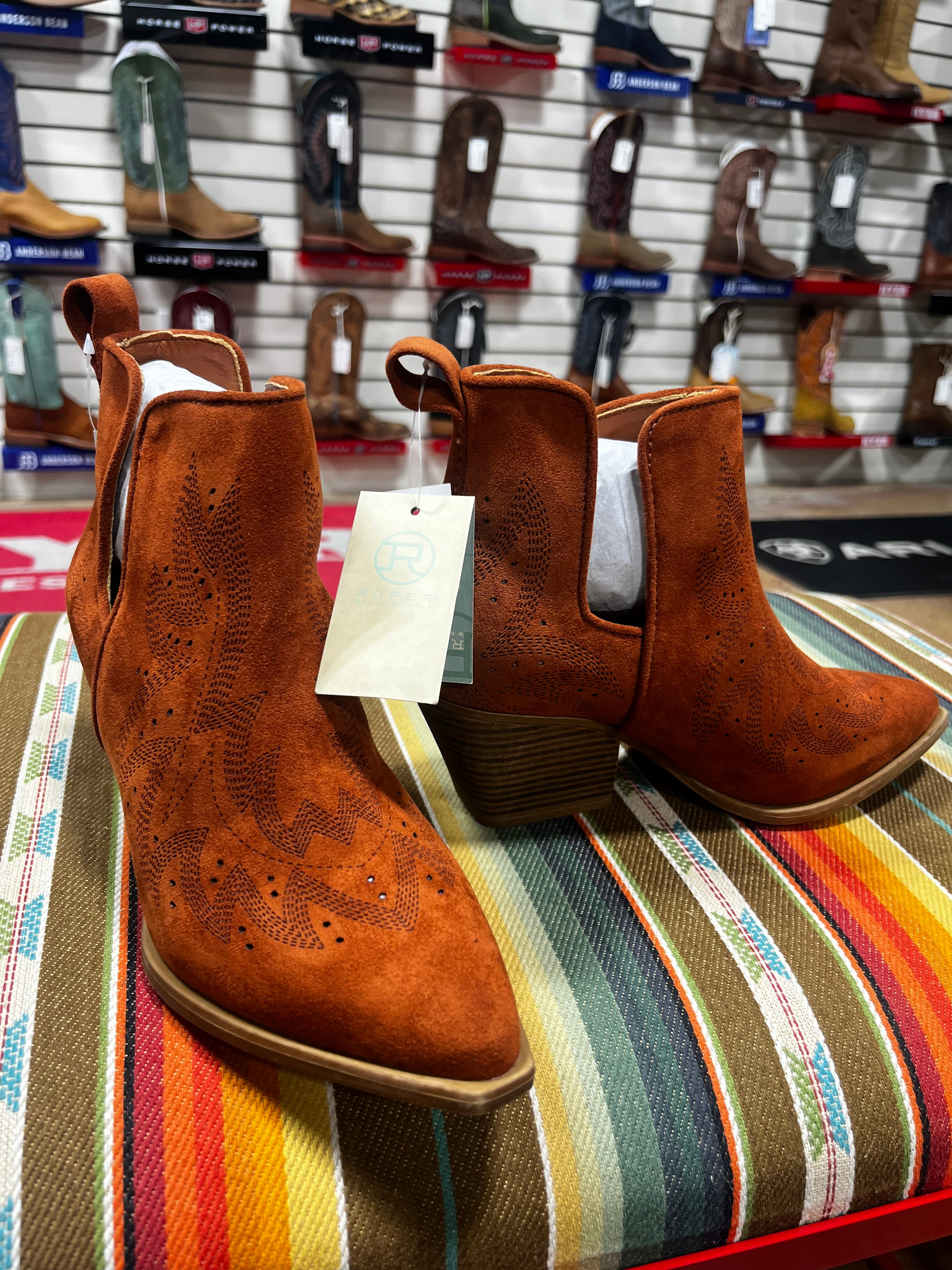 Burnt Orange Booties