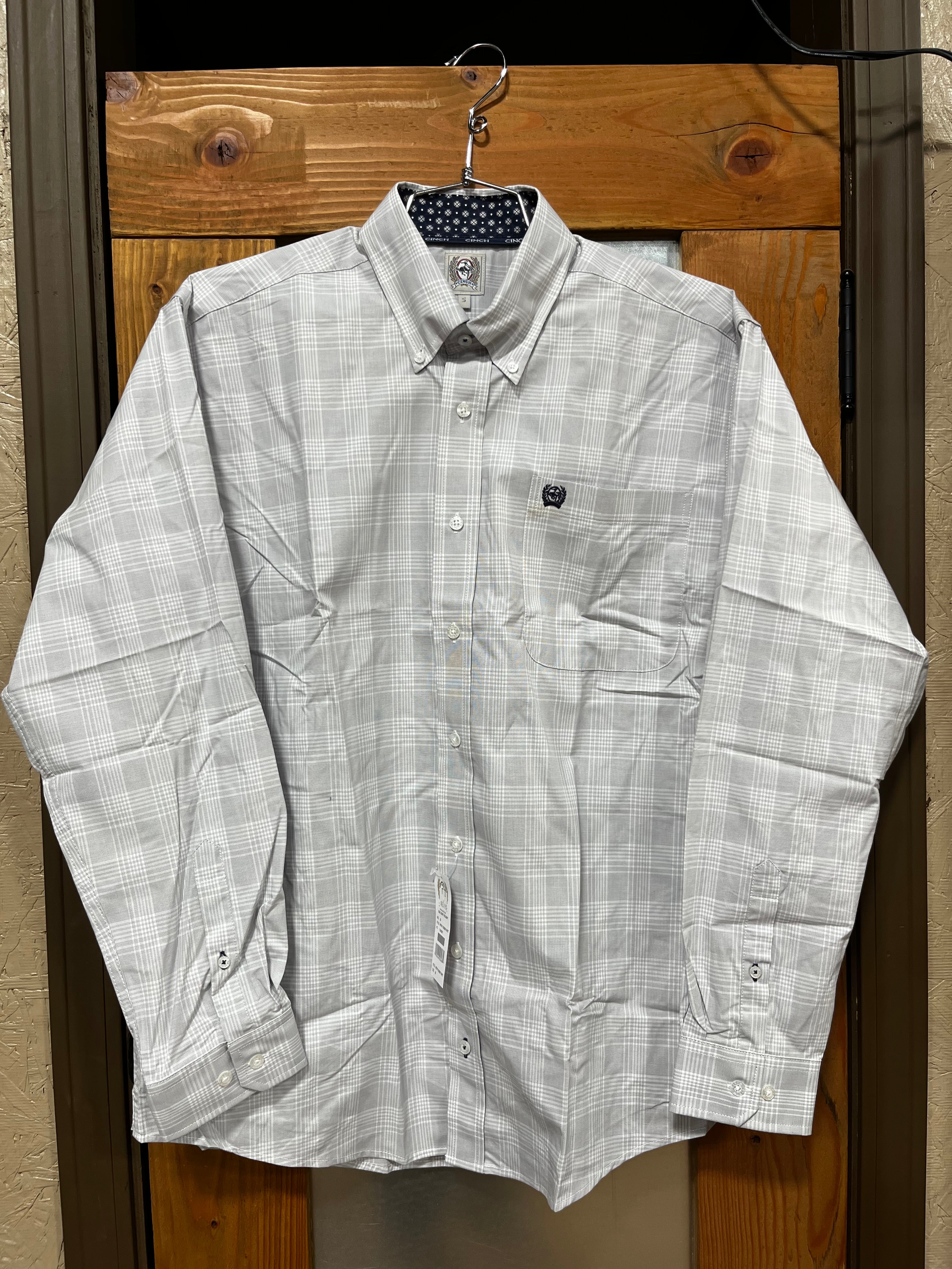 Grey Plaid LS Shirt