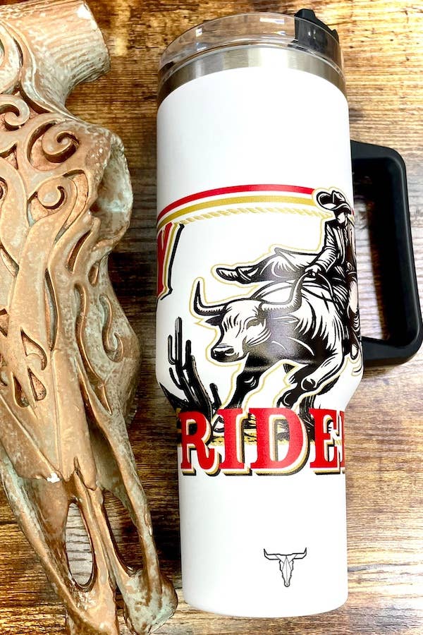 Bull Rodeo Cowboy Printed 40oz Tumbler