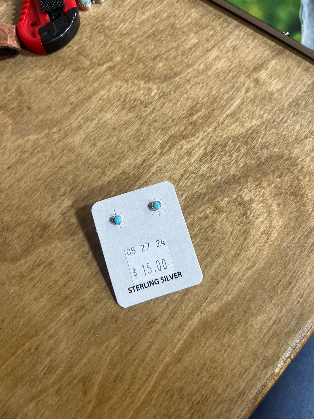 Tiny Turquoise Studs