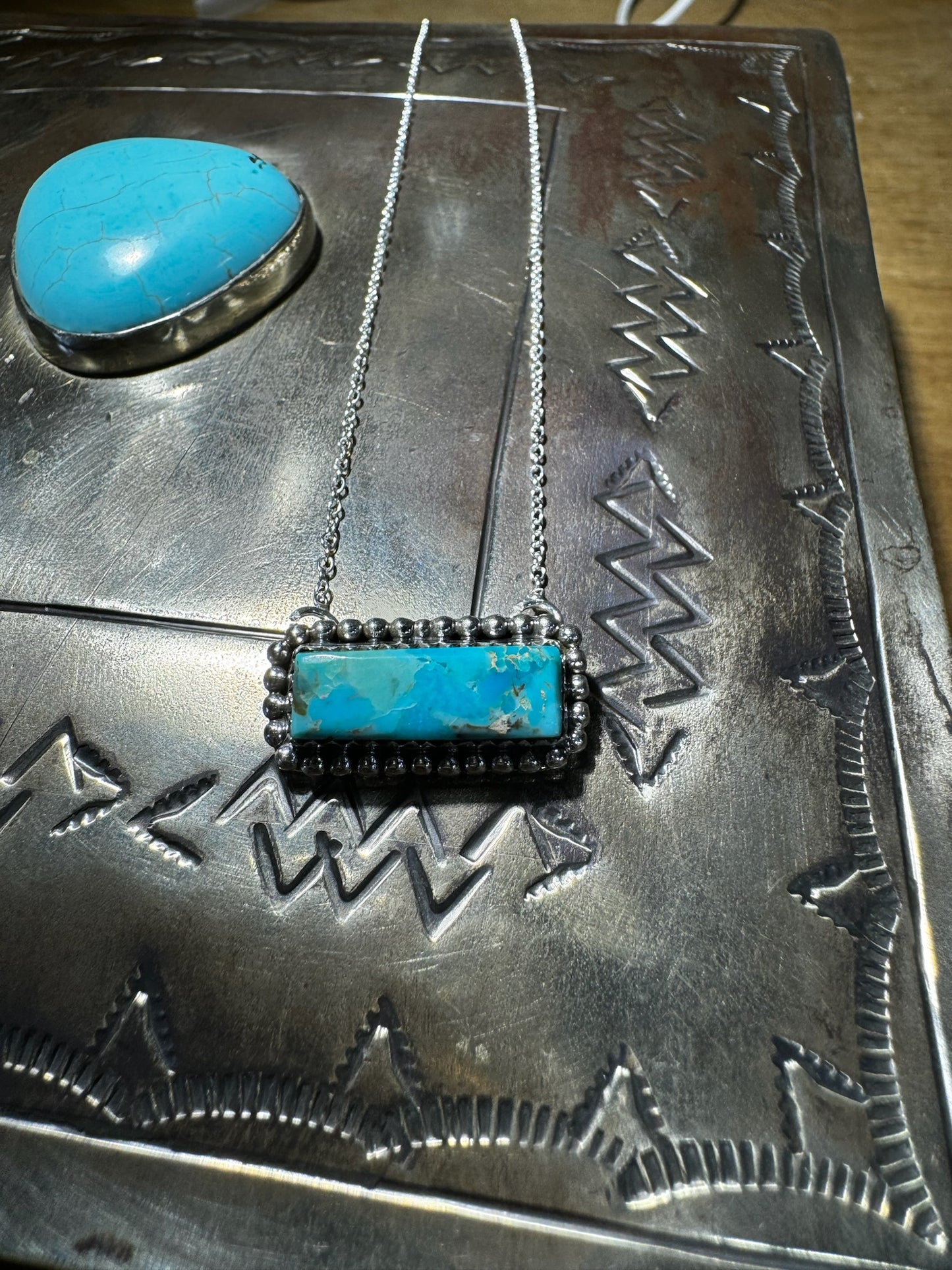 Small Turquoise Bar Necklace