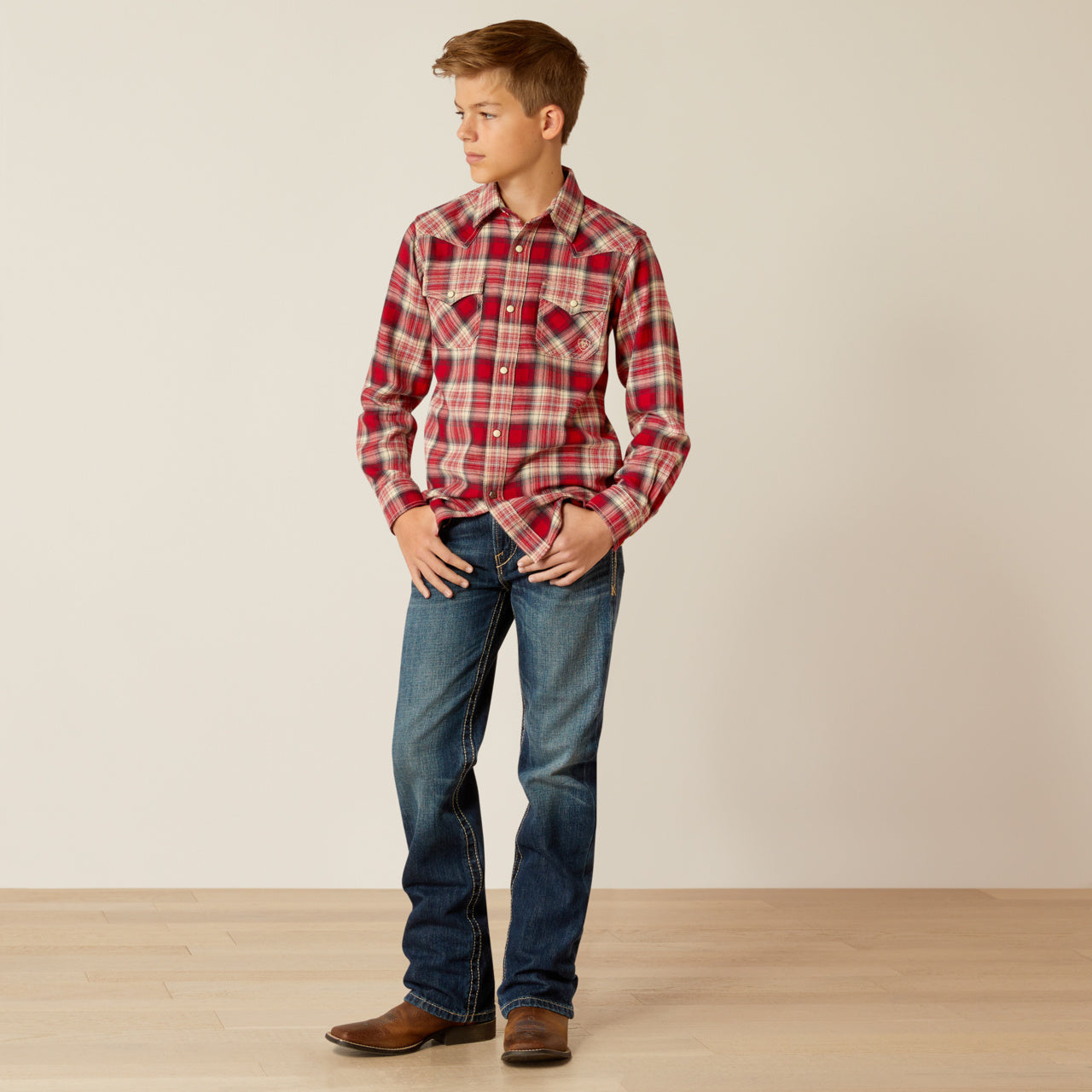 Boys Herschel Retro Snap Shirt(2635)