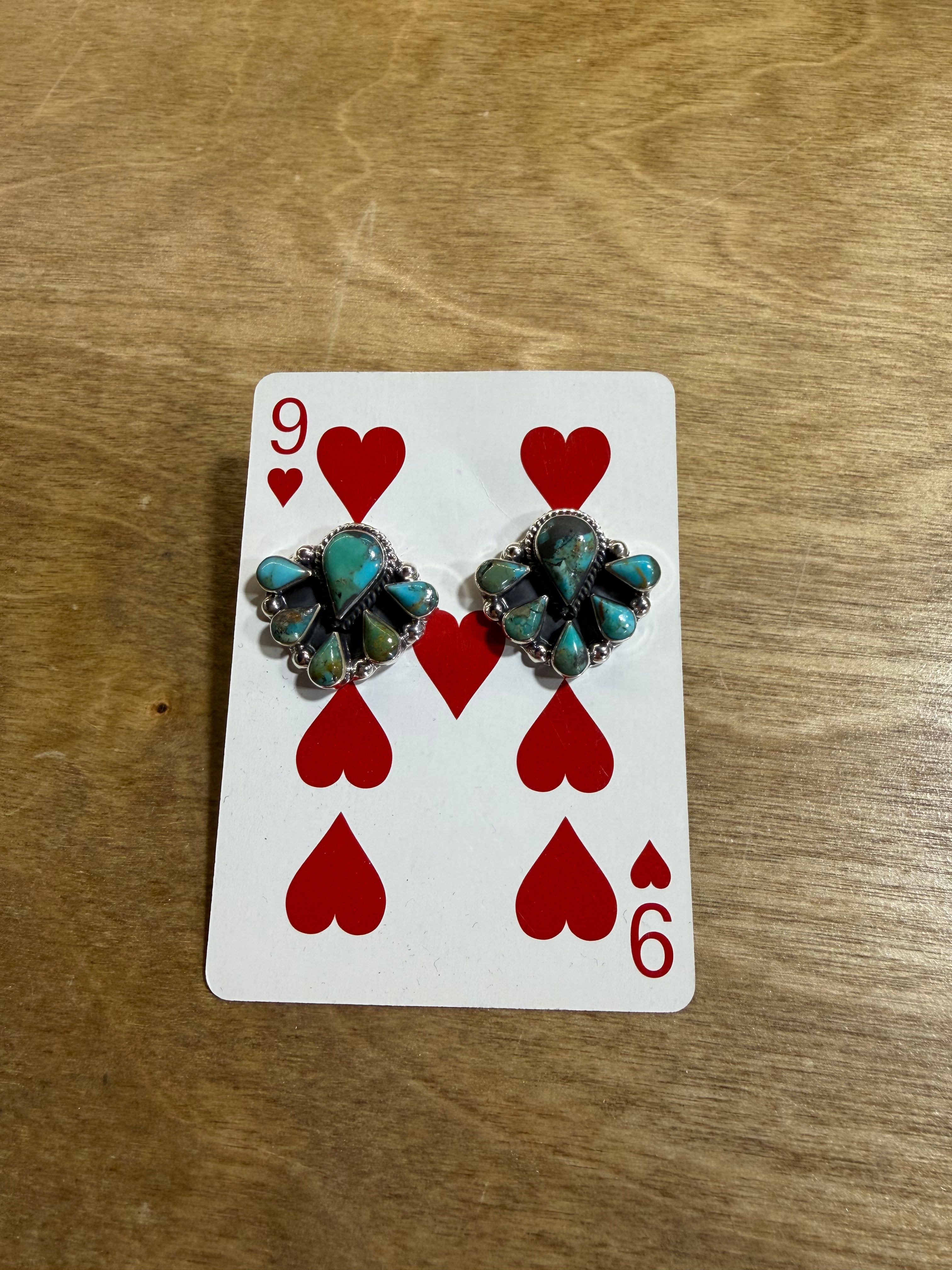 Teardrop Cluster Earrings