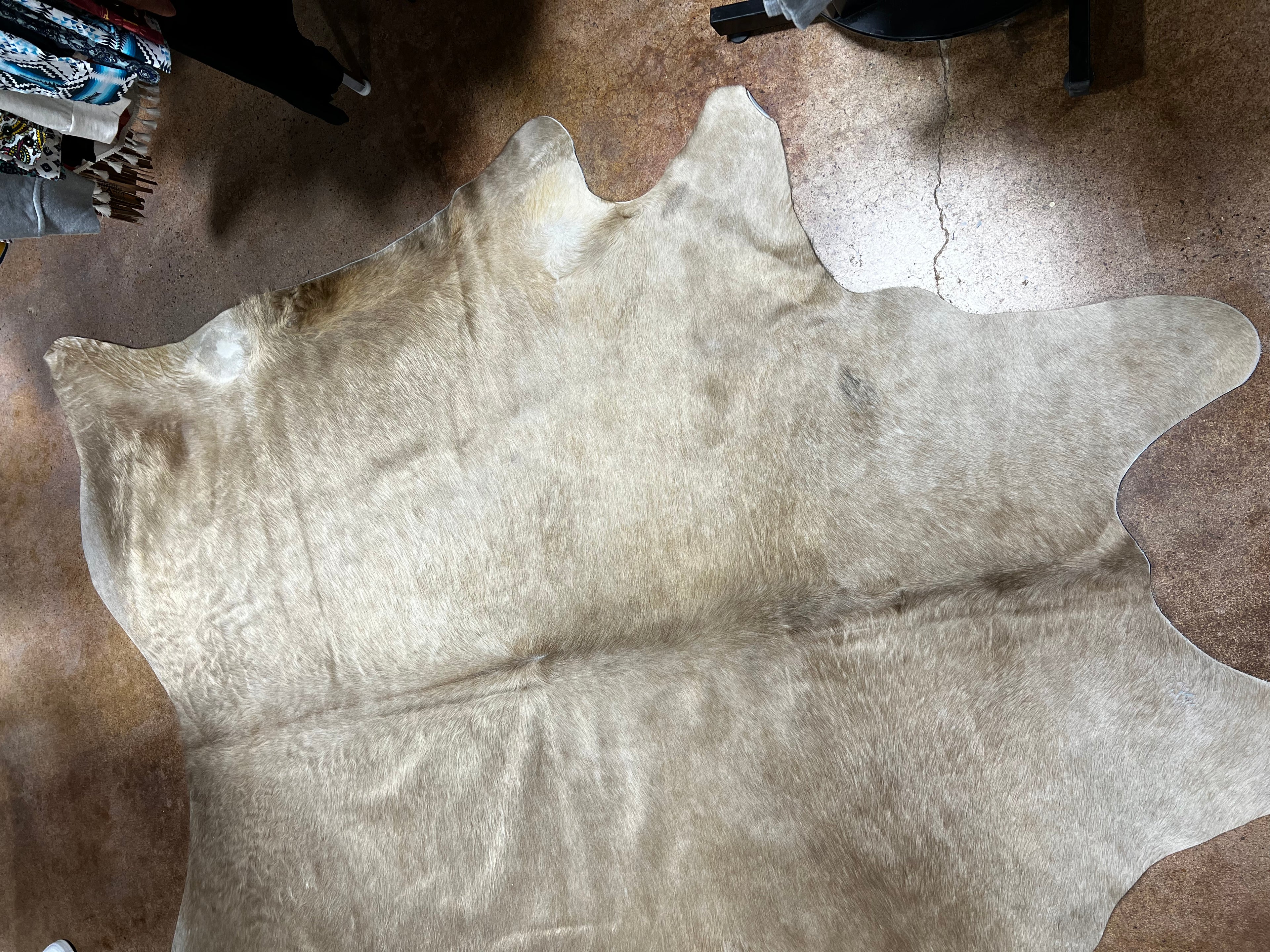 Full Beige Cowhide Rug