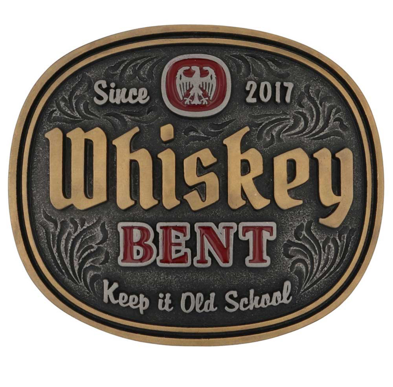 Keep it Old School Whiskey Bent Buckle