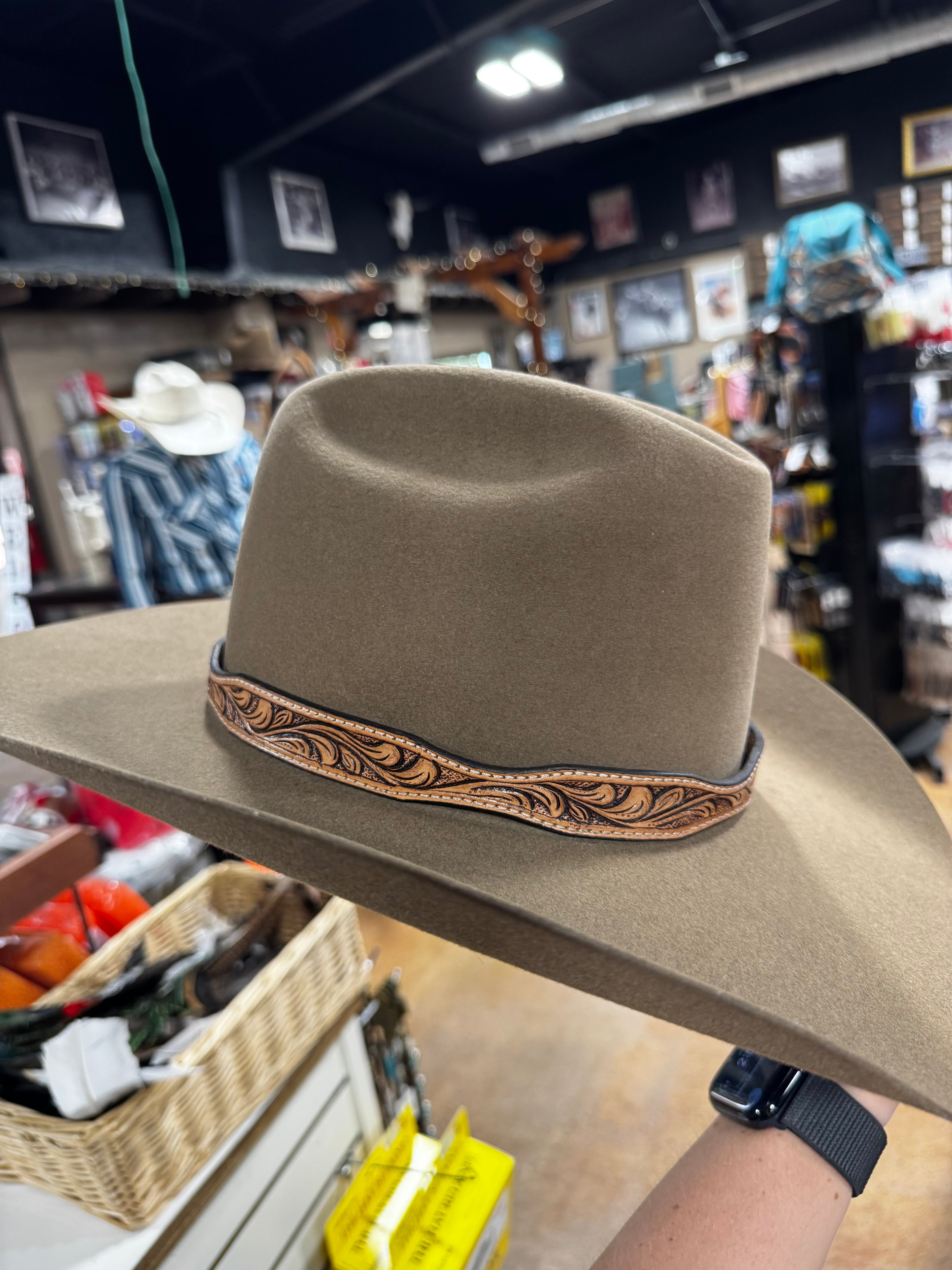 AD Tooled Hat Band