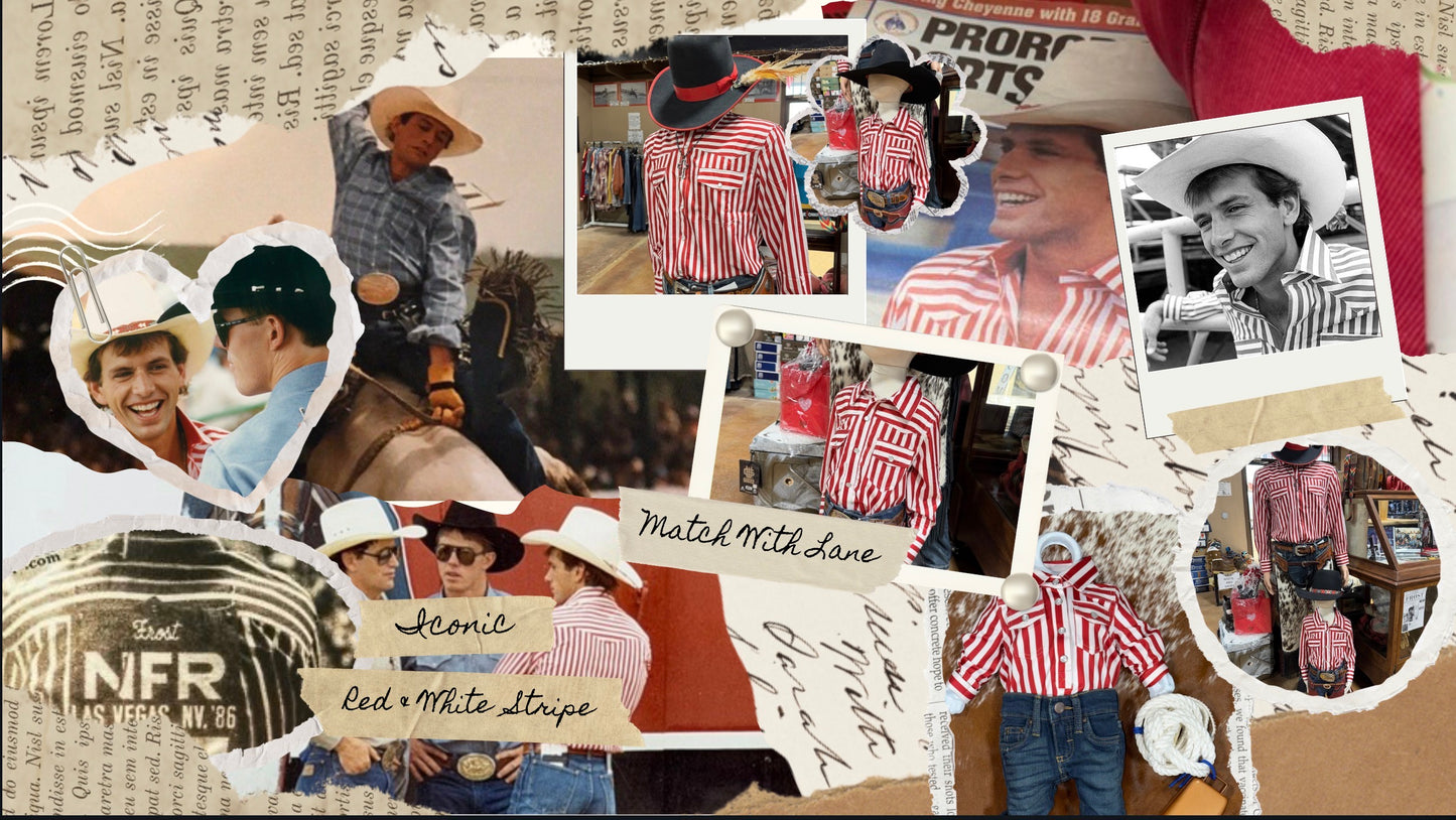 Boy’s Red & White Stripe Button Down