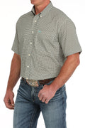 Cinch Men’s Green Patterned SS Shirt (4148)