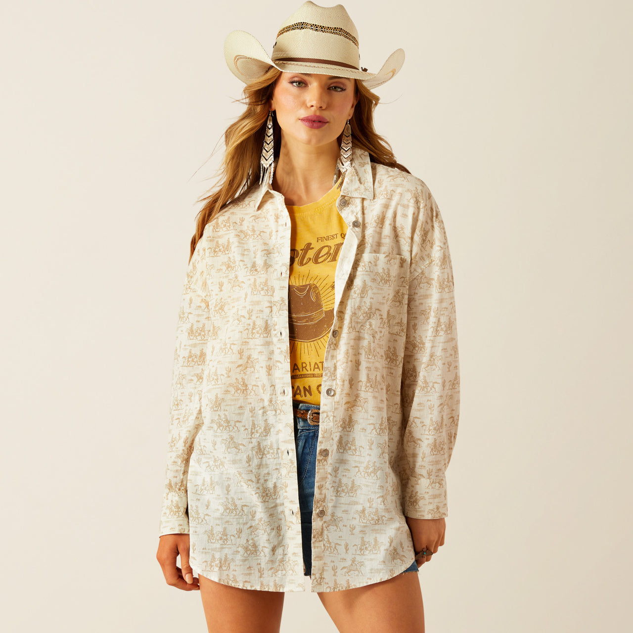 Poppy Summer Overshirt Shirt in Comic Toile