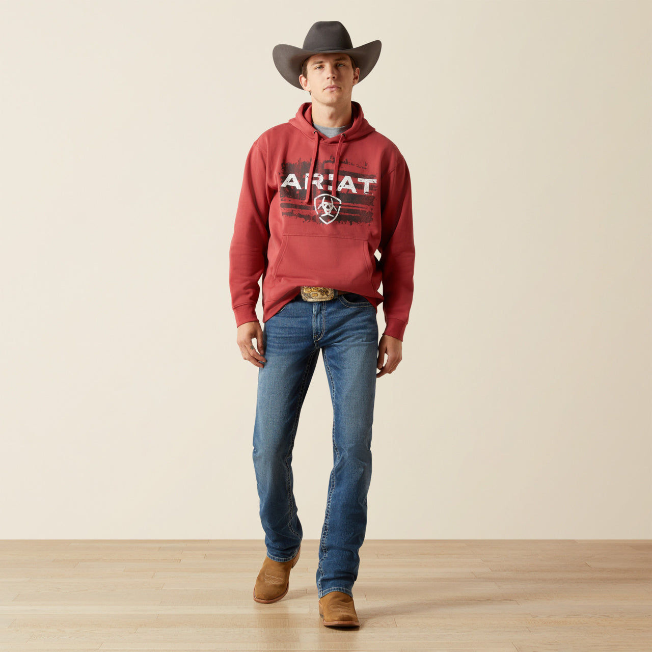 Ariat Men’s Brick Red Hoodie (2494)