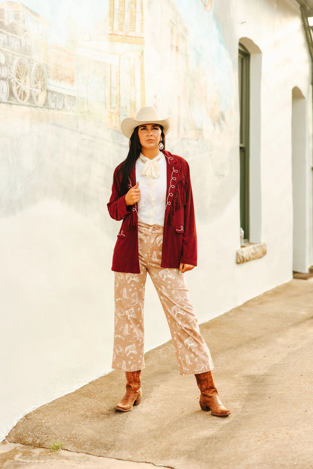 Wine Roping Cowboy Blazer