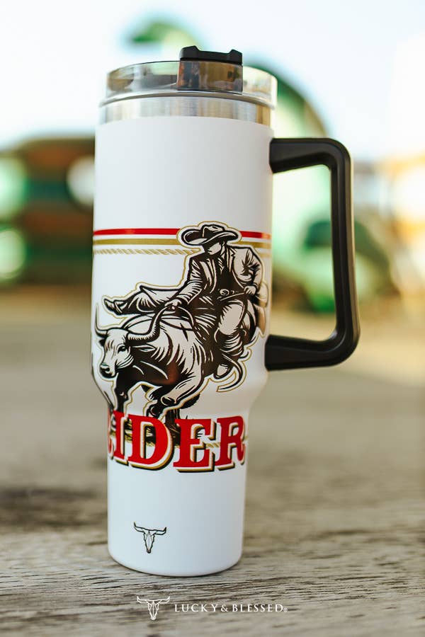 Bull Rodeo Cowboy Printed 40oz Tumbler