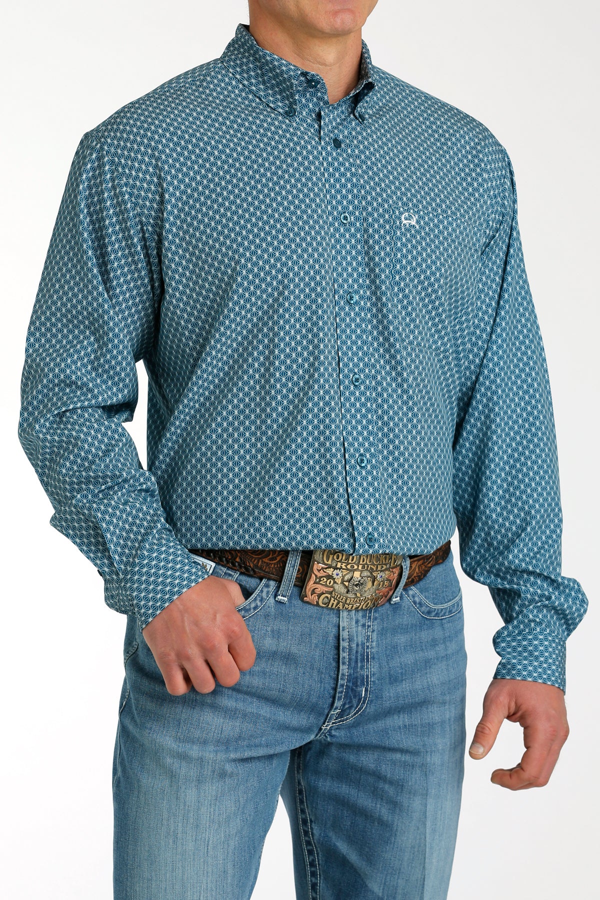Cinch Men’s Teal Arenaflex Shirt (2030)