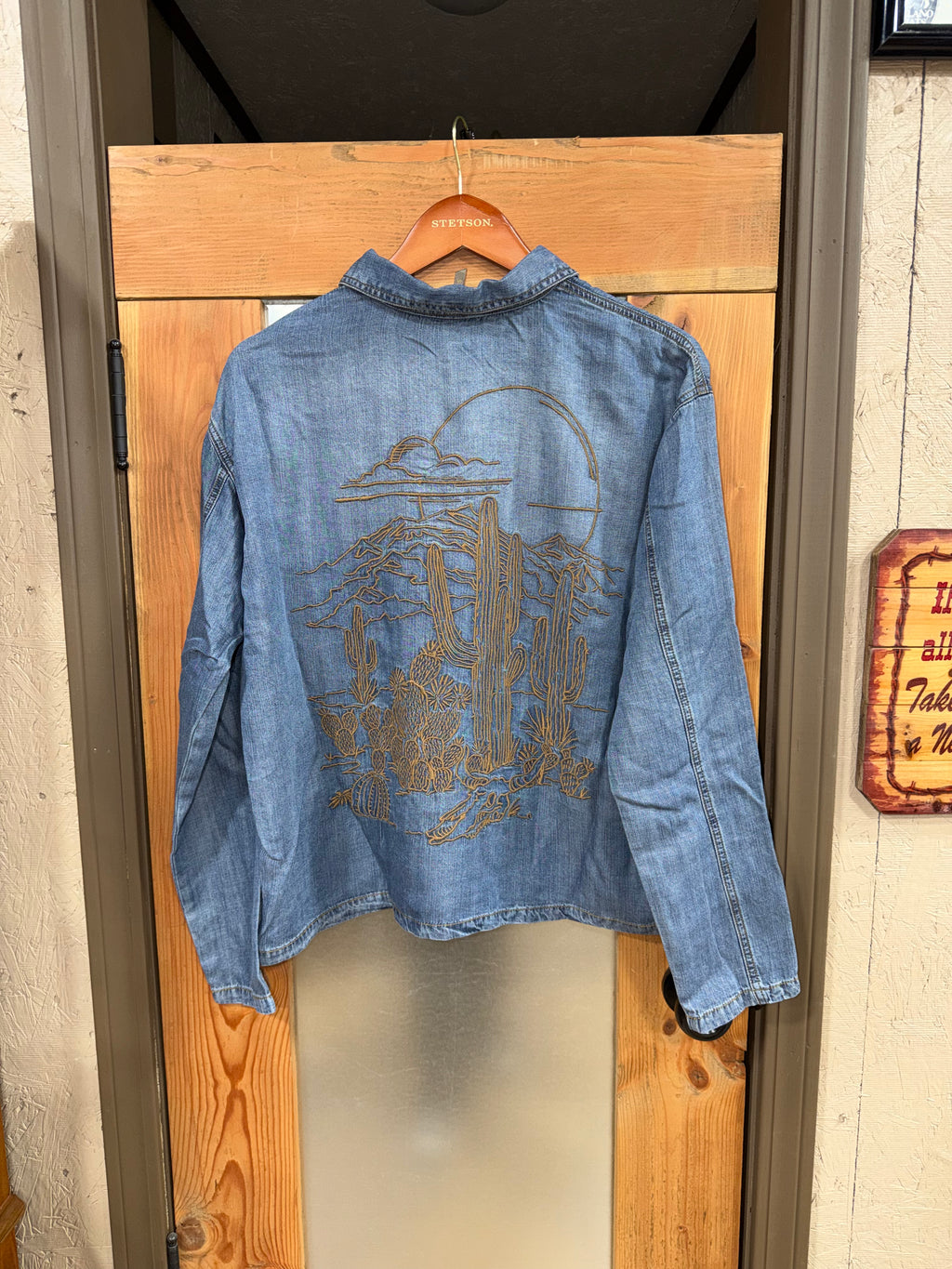 Stetson Denim Pullover w/ Embroidery