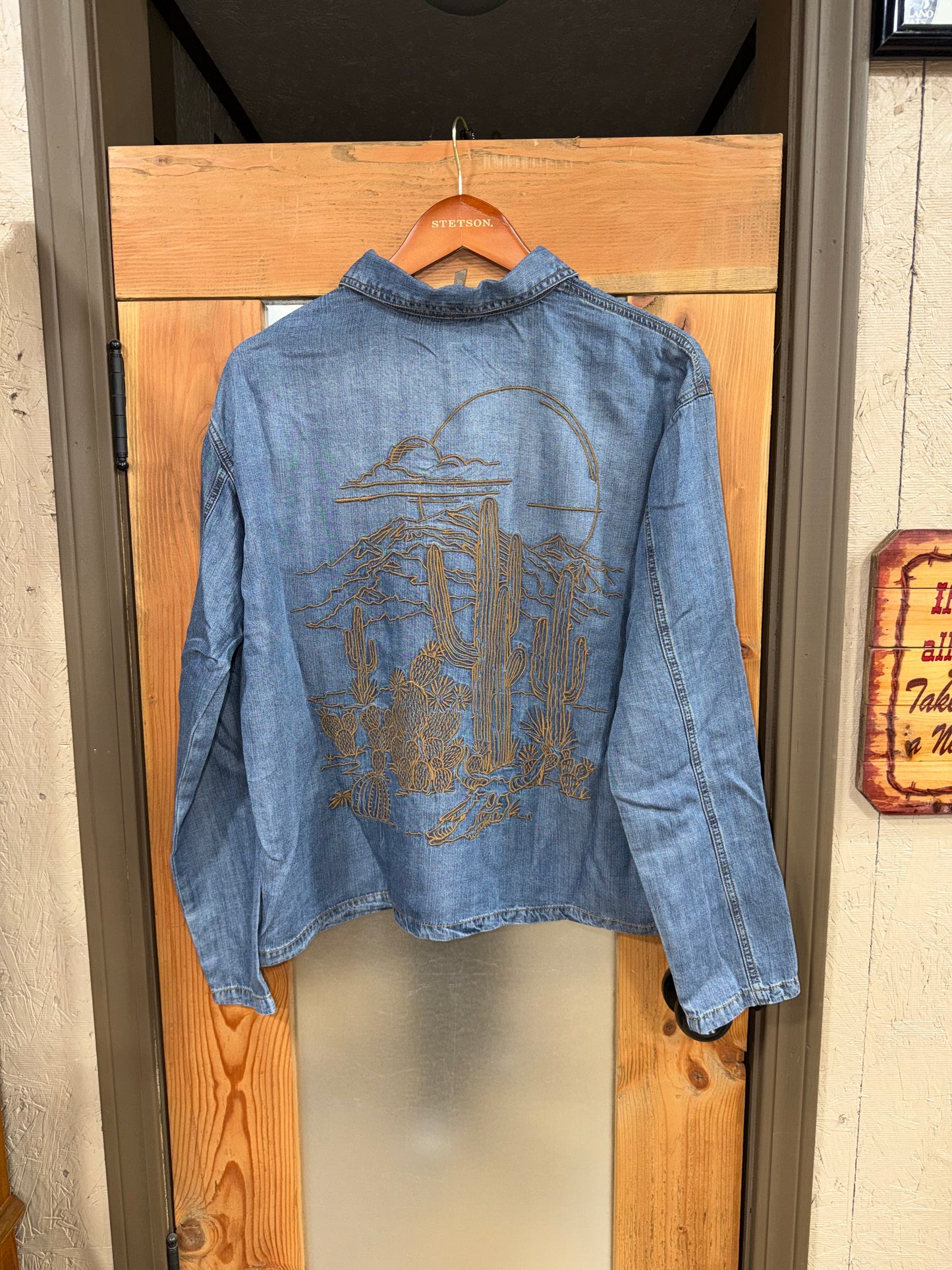 Stetson Denim Pullover w/ Embroidery
