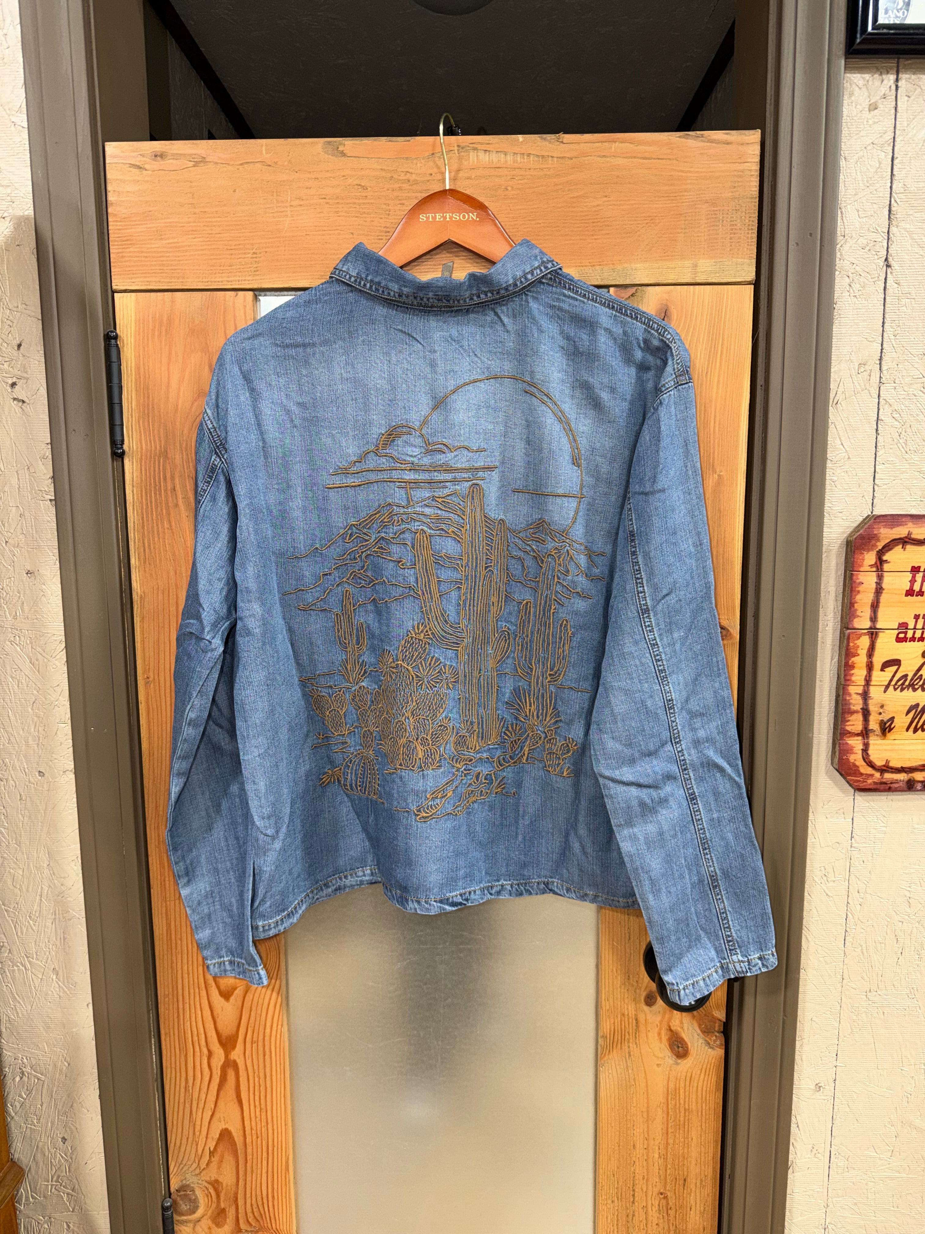 Stetson Denim Pullover w/ Embroidery