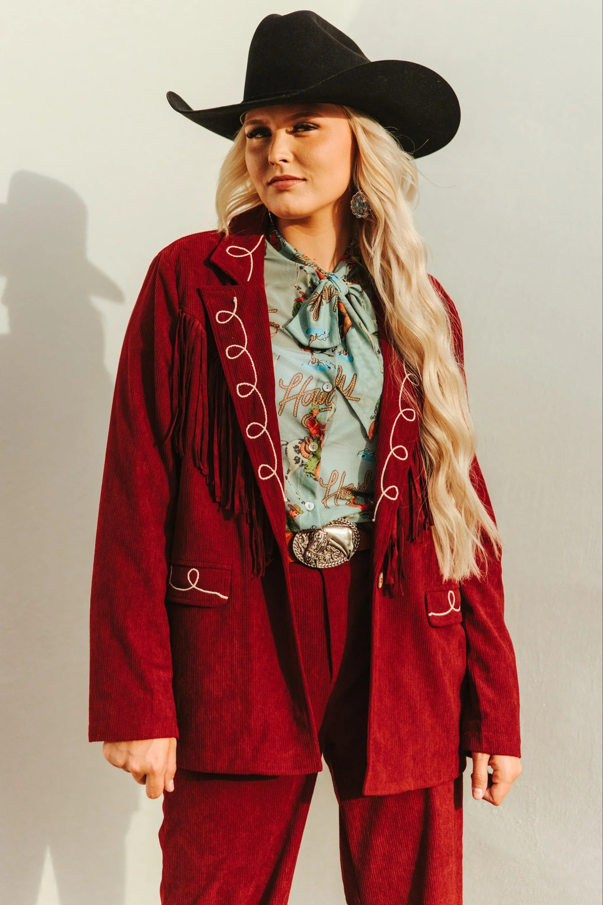 Wine Roping Cowboy Blazer