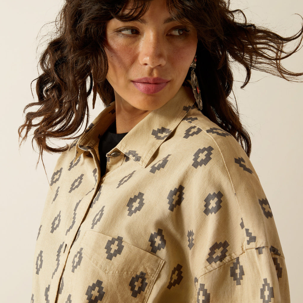 Poppy Summer Overshirt Shirt in Isela Southwest Print
